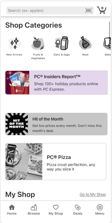 Specialized offer component used on PC Express app created by my team. 