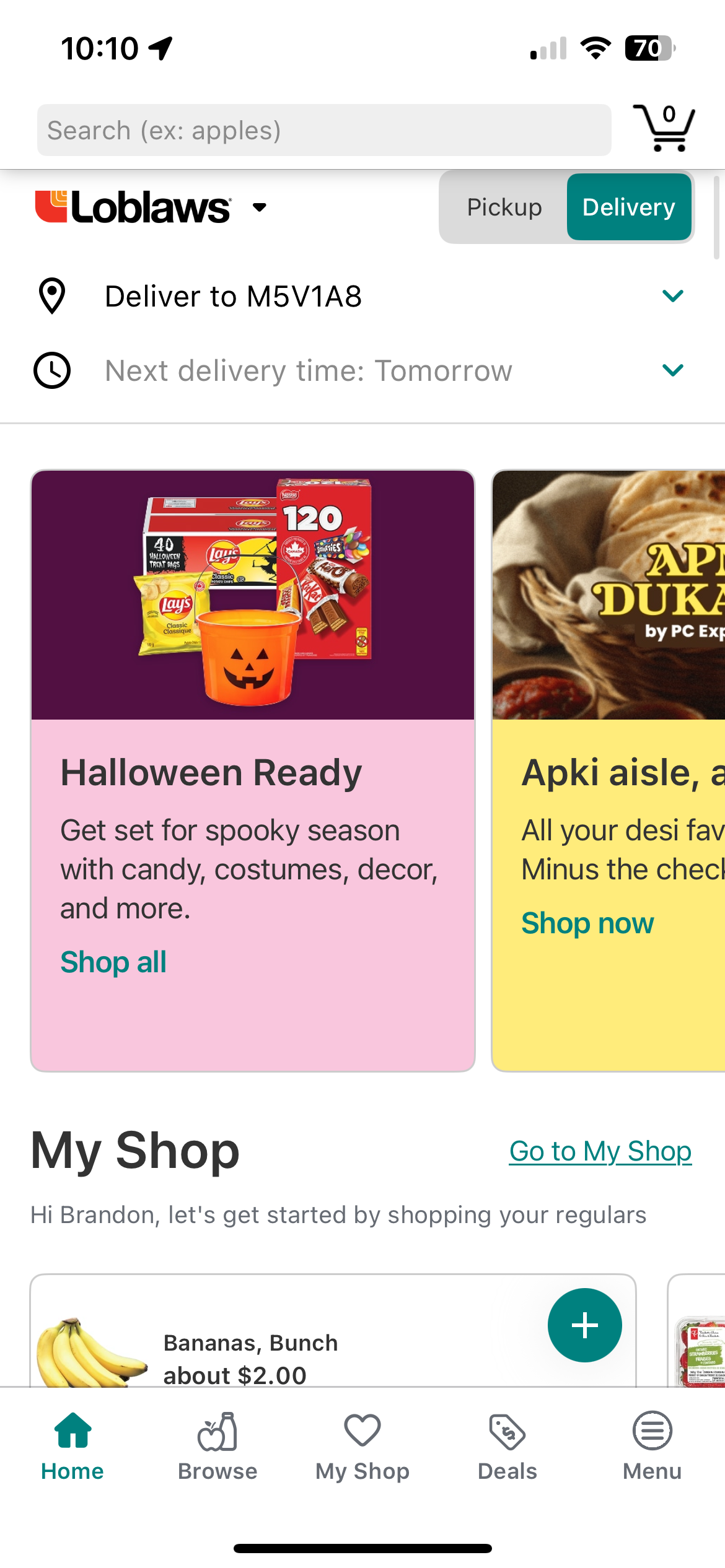 Helios components on the PC Express app. My team manages all updates to this app homepage.