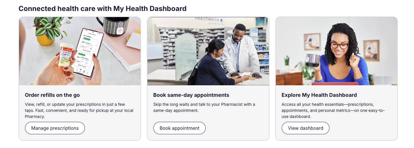 Helios powered vertical feature card component built by my team