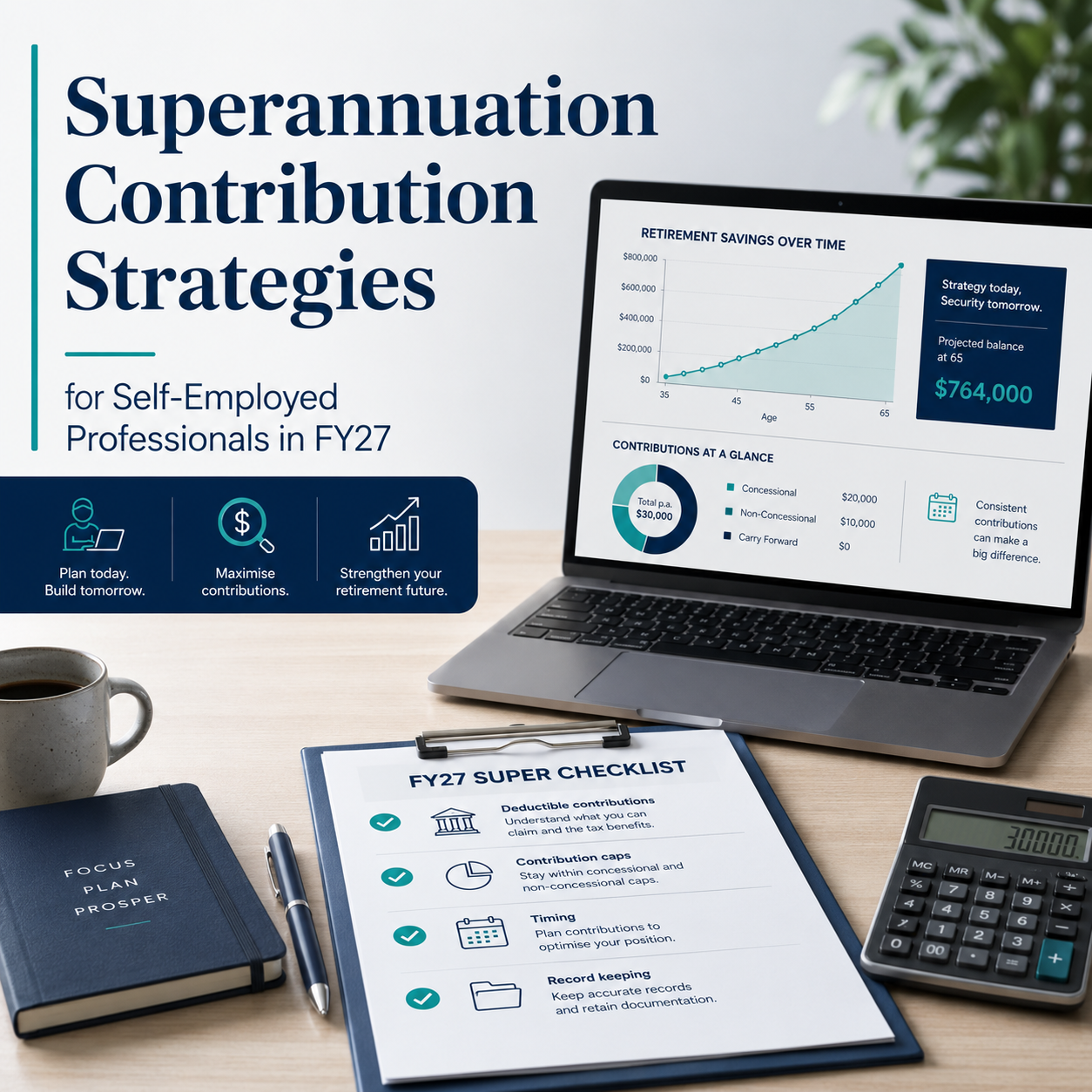 Superannuation Contribution Strategies for Self-Employed Professionals in FY27