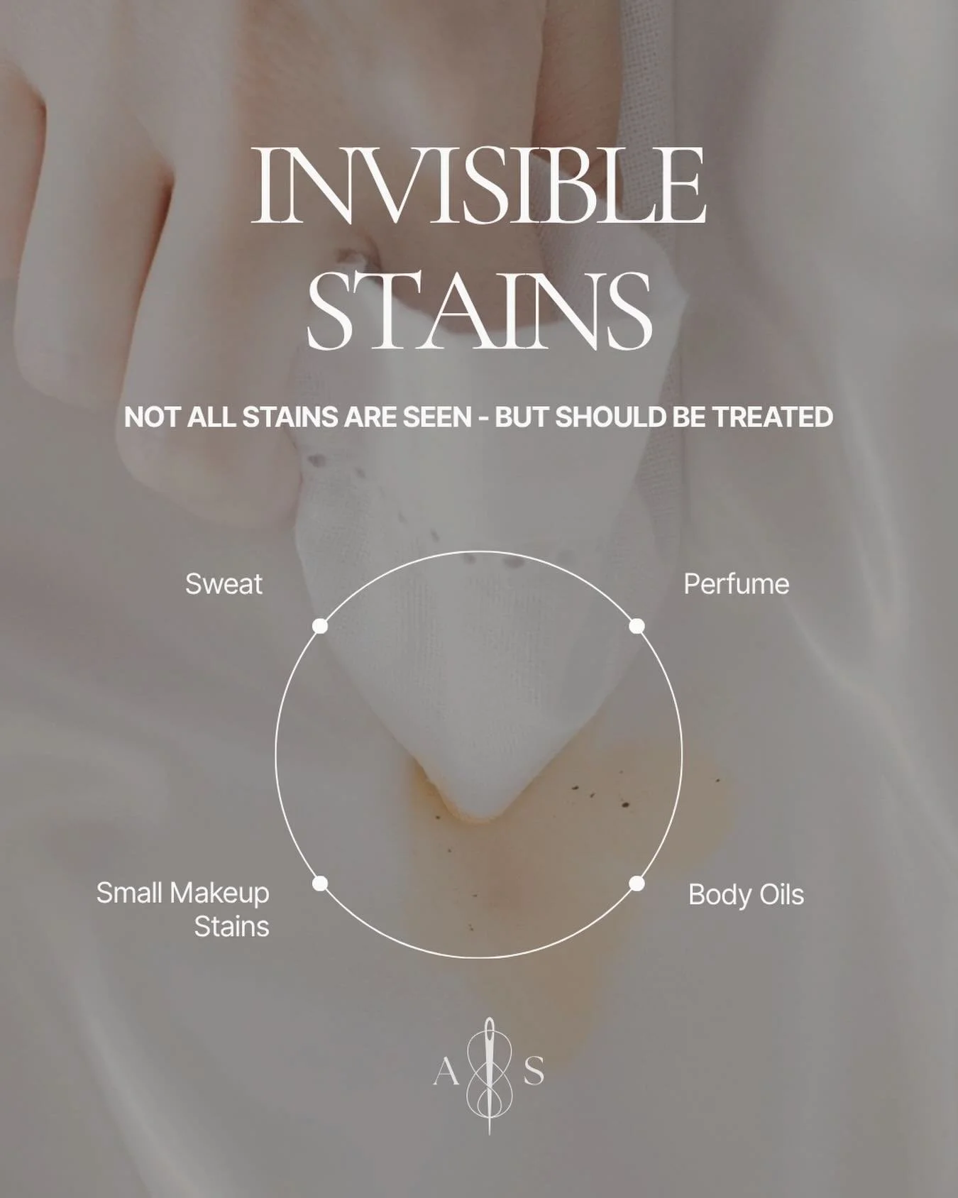 Not all stains are visible&mdash;but that doesn&rsquo;t mean they&rsquo;re harmless.

Sweat, body oils, and even clear spills like champagne can settle into delicate fabrics without leaving an immediate mark. Over time, these &ldquo;invisible&rdquo; 
