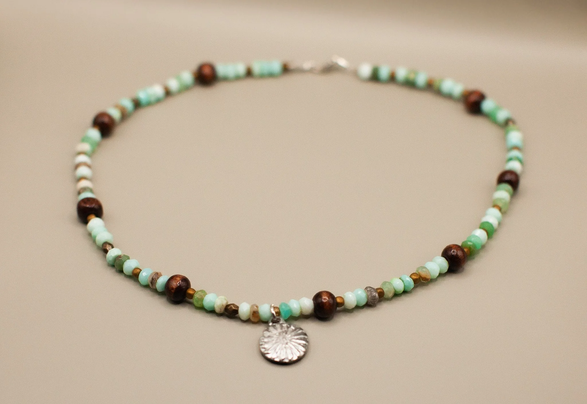 Larimar Bliss Necklace with Sterling Silver Pendant