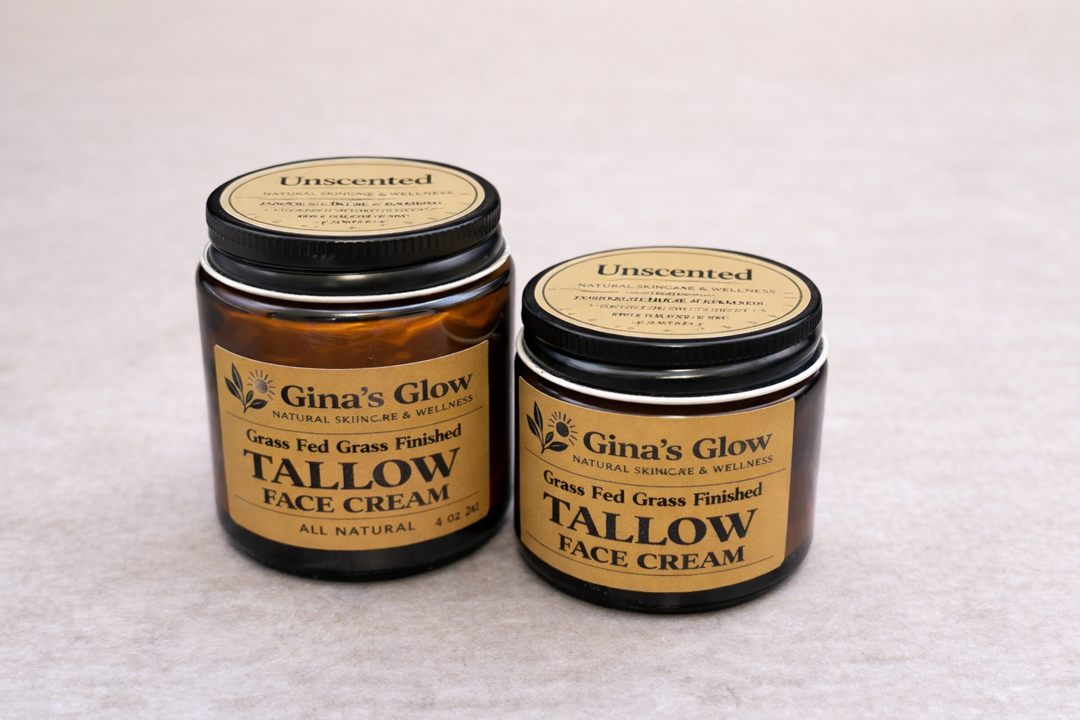 Gina's Glow  Unscented Tallow Face Cream