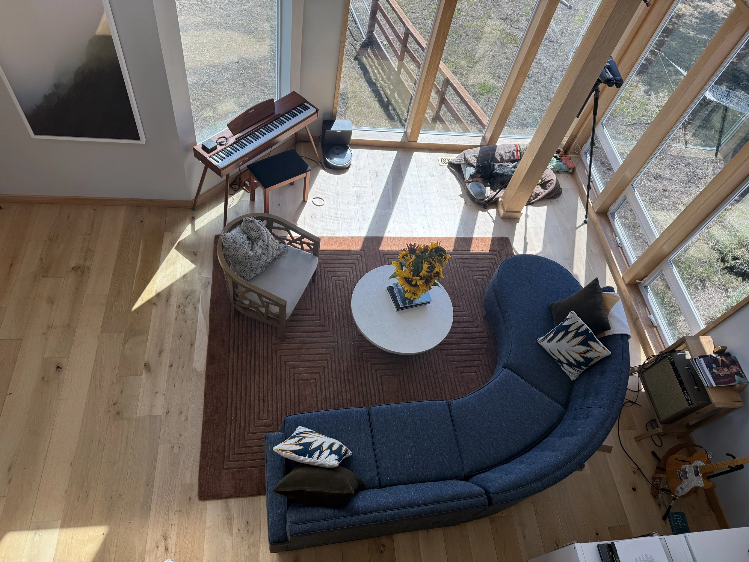 Living room overhead view