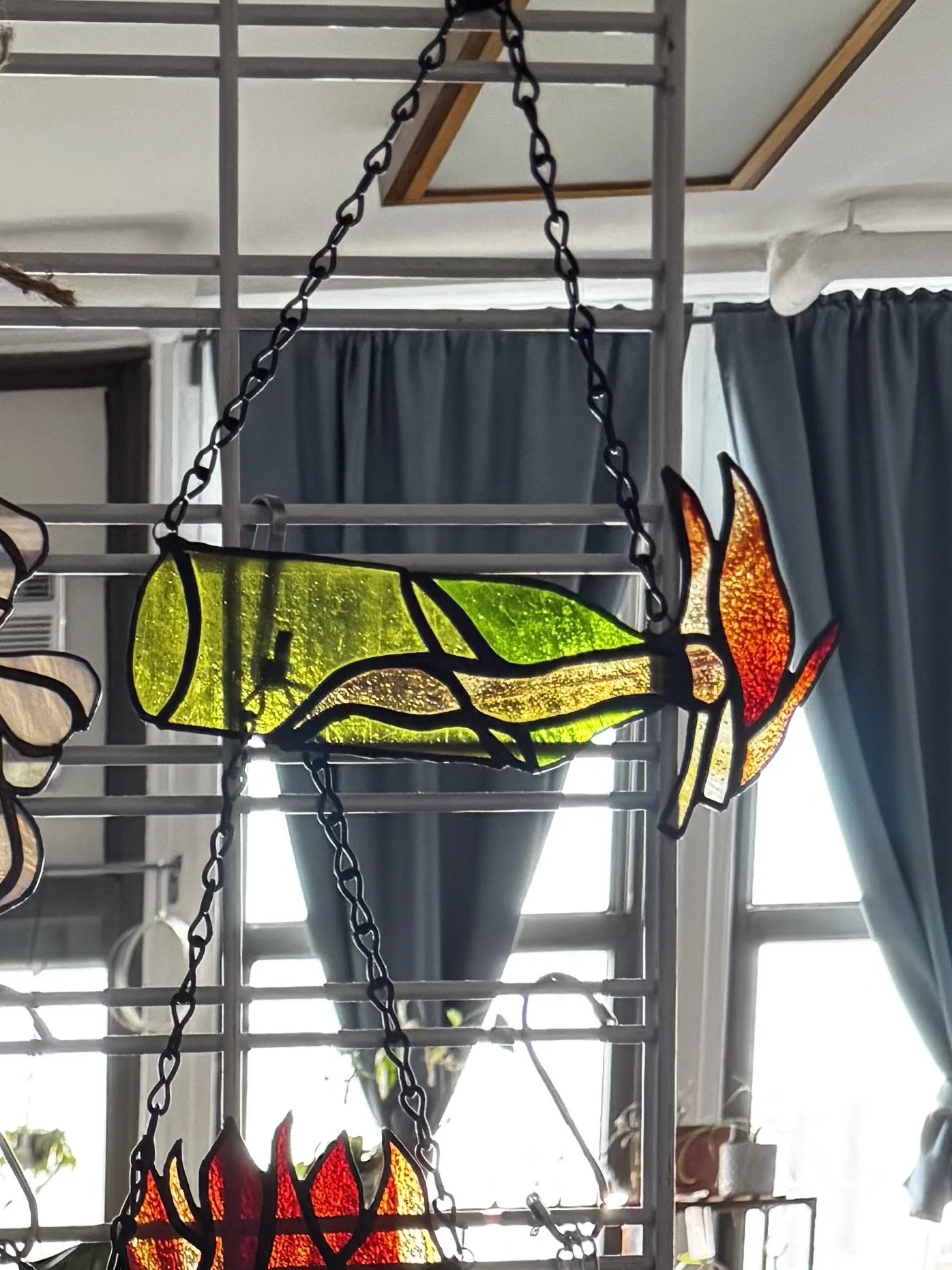 Molotov Cocktail Stained Glass
