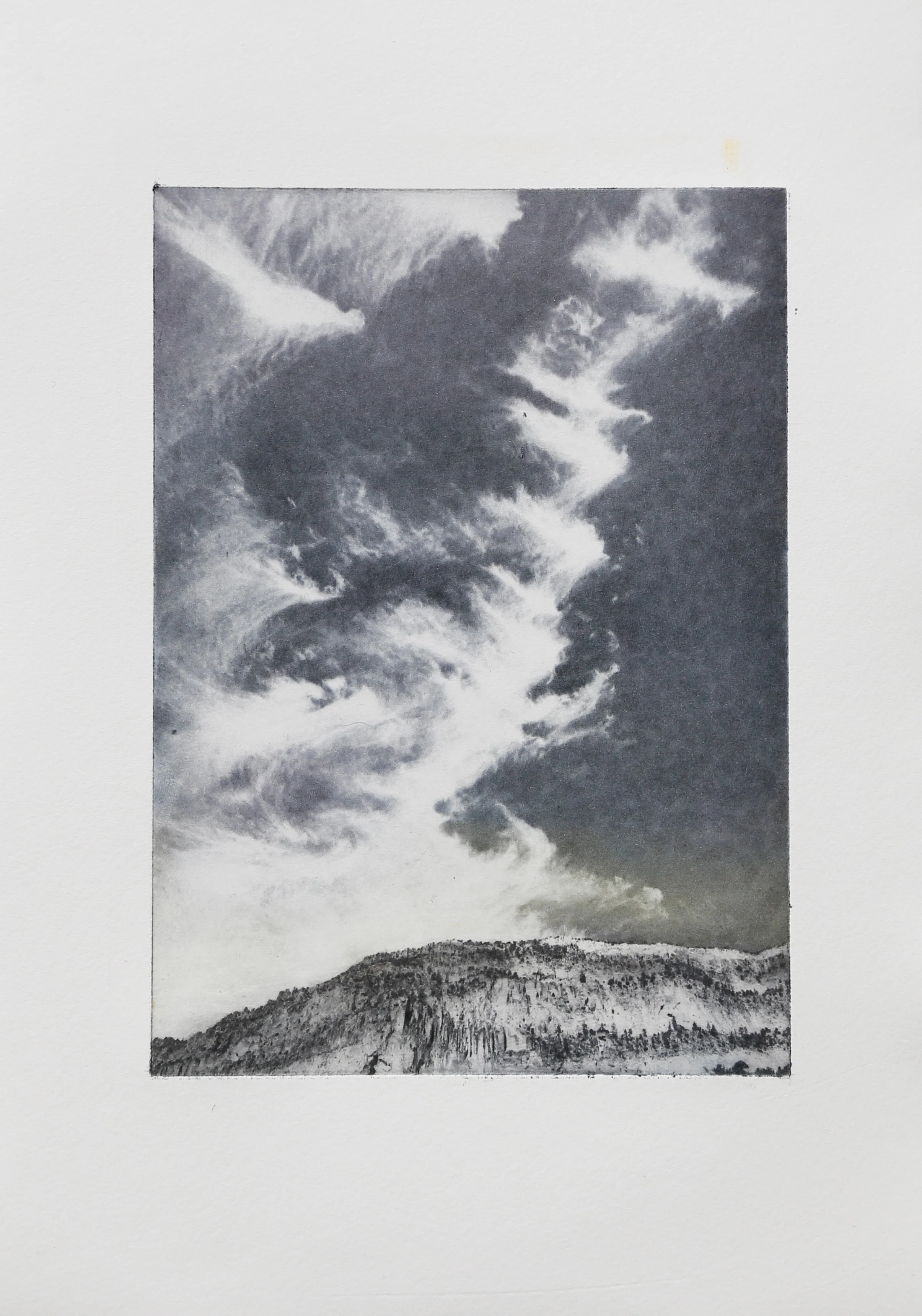"Jemez Clouds", Rachel Brown, 2024, Photopolymer Print, 8"x10"