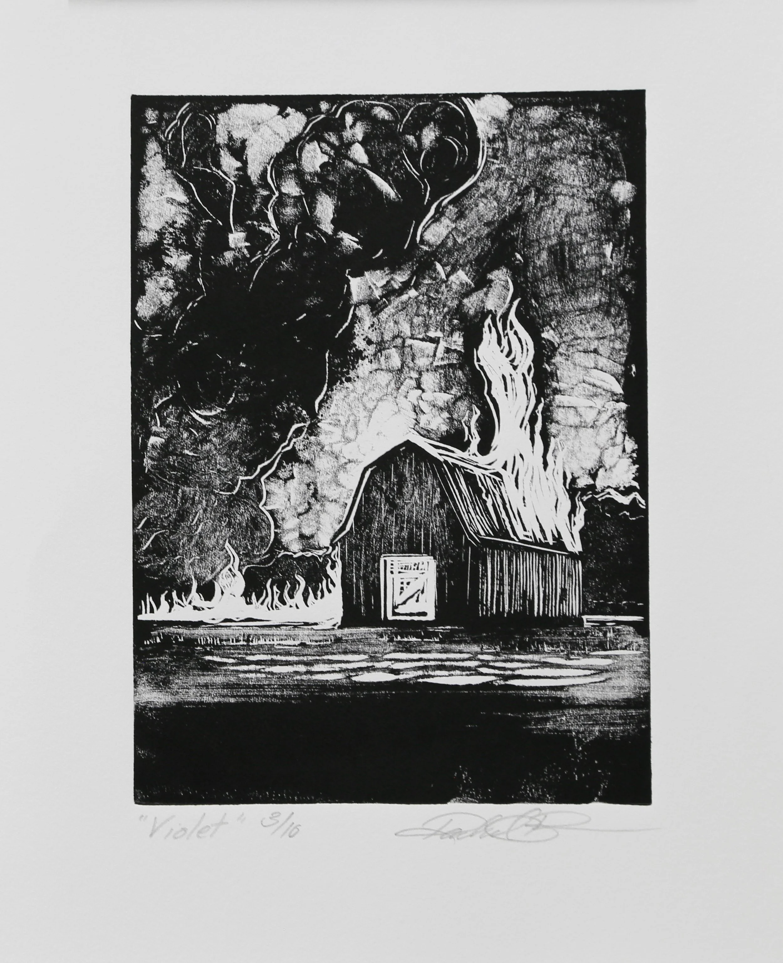 "Violet", Rachel Brown, 2025, Relief Print, 8"x10"
