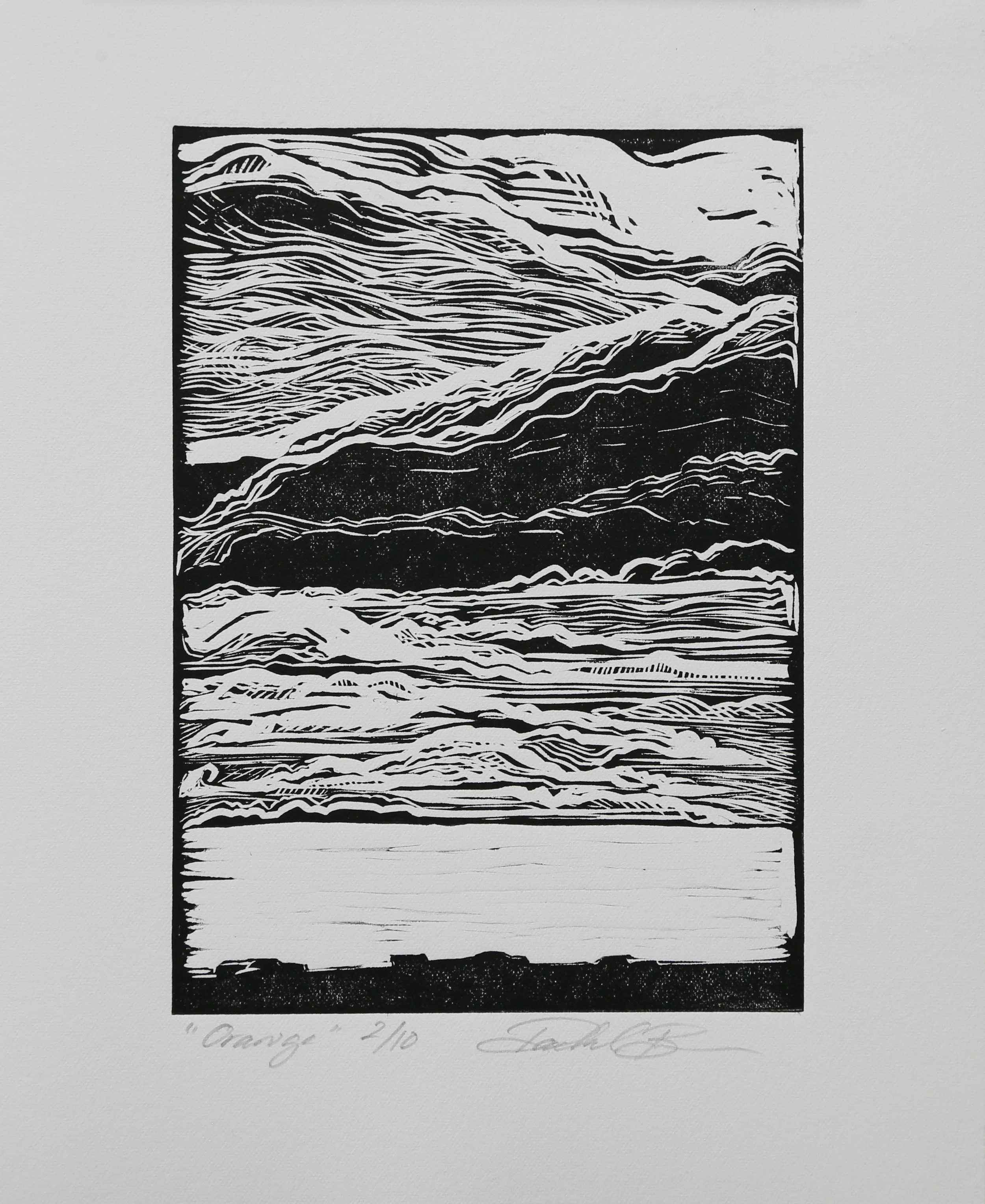 "Orange", Rachel Brown, 2025, Relief Print, 8"x10"