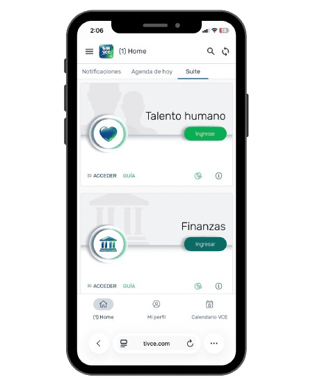 Foto del smartphone del SIRVCE