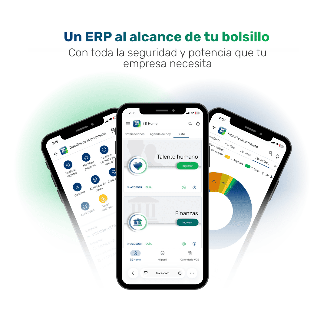 Foto de publicidad de la interfaz del SIRVCE APP