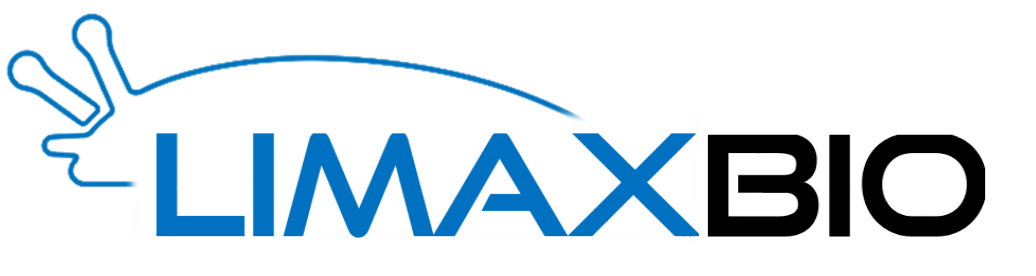 Logo of Limax featuring a stylized snail with a shell outline and the company name in bold blue letters.