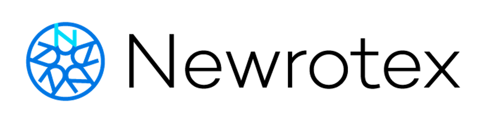 NewRotex logo featuring a blue circular emblem with a geometric pattern and the company name in black text.
