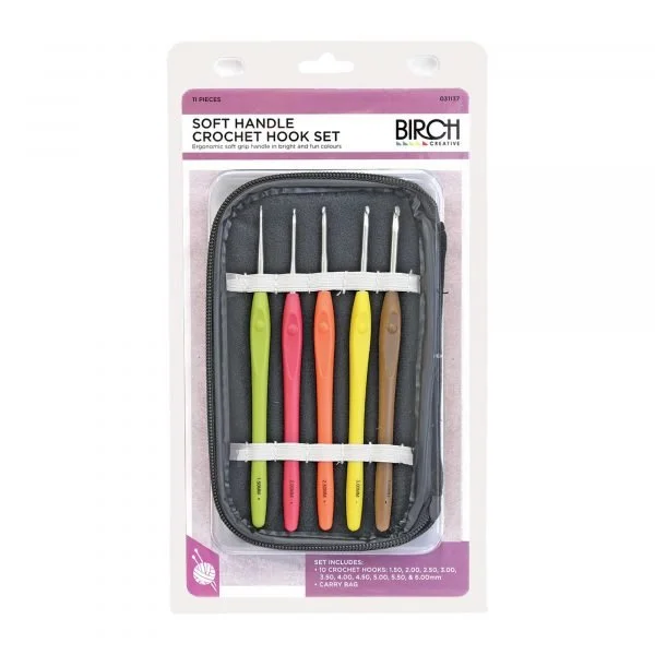 Birch Crochet Hook Set with Soft Handles
