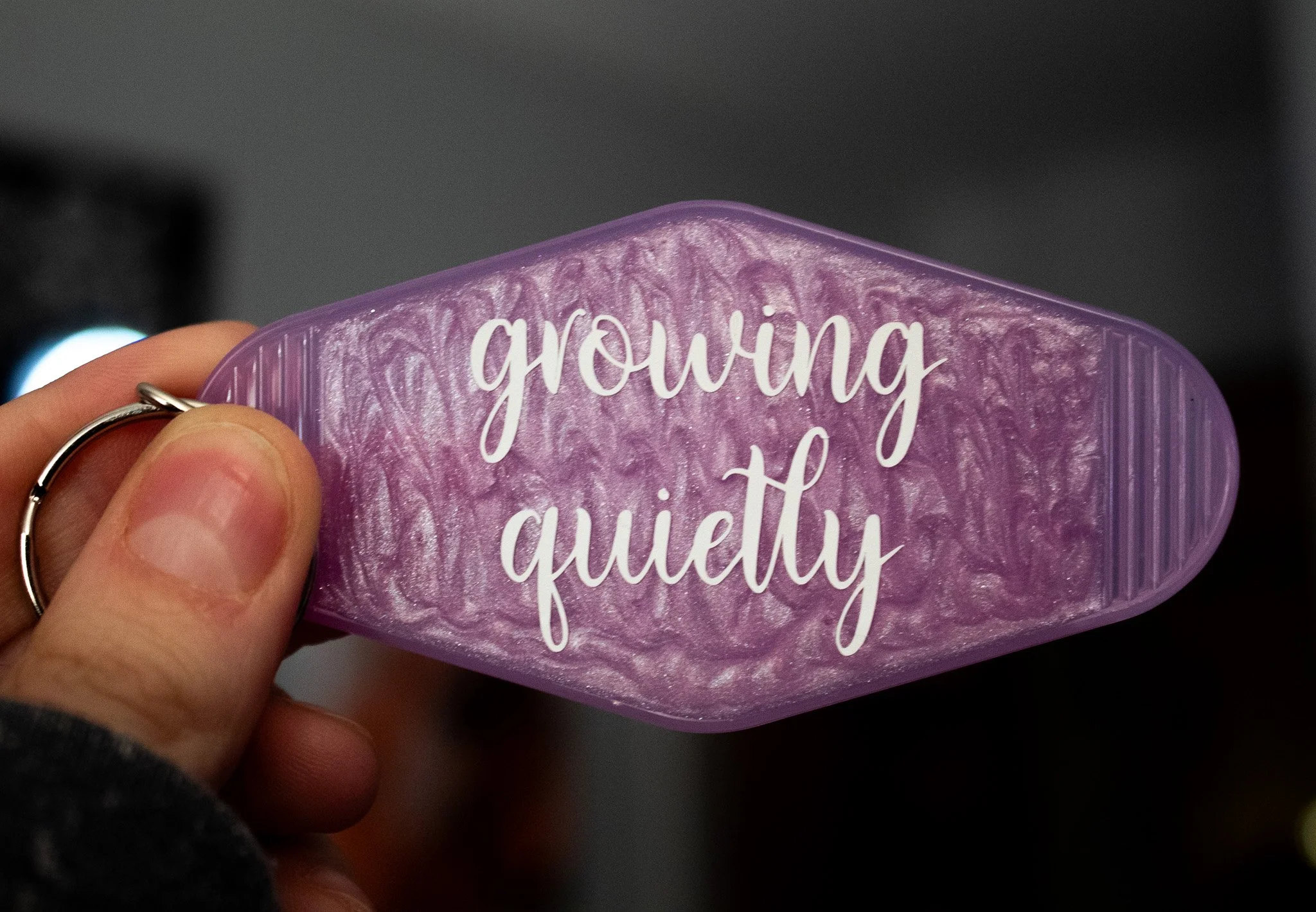 Growing Quietly – Resin Motel Keychain