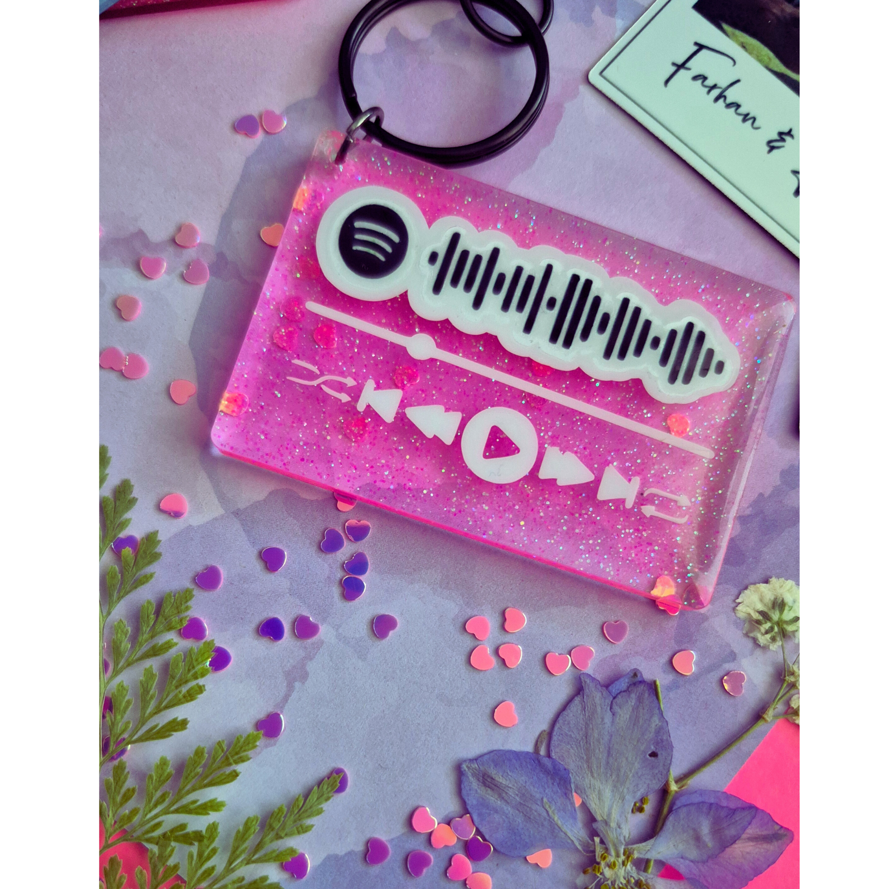 Custom Spotify Song Code Keychain