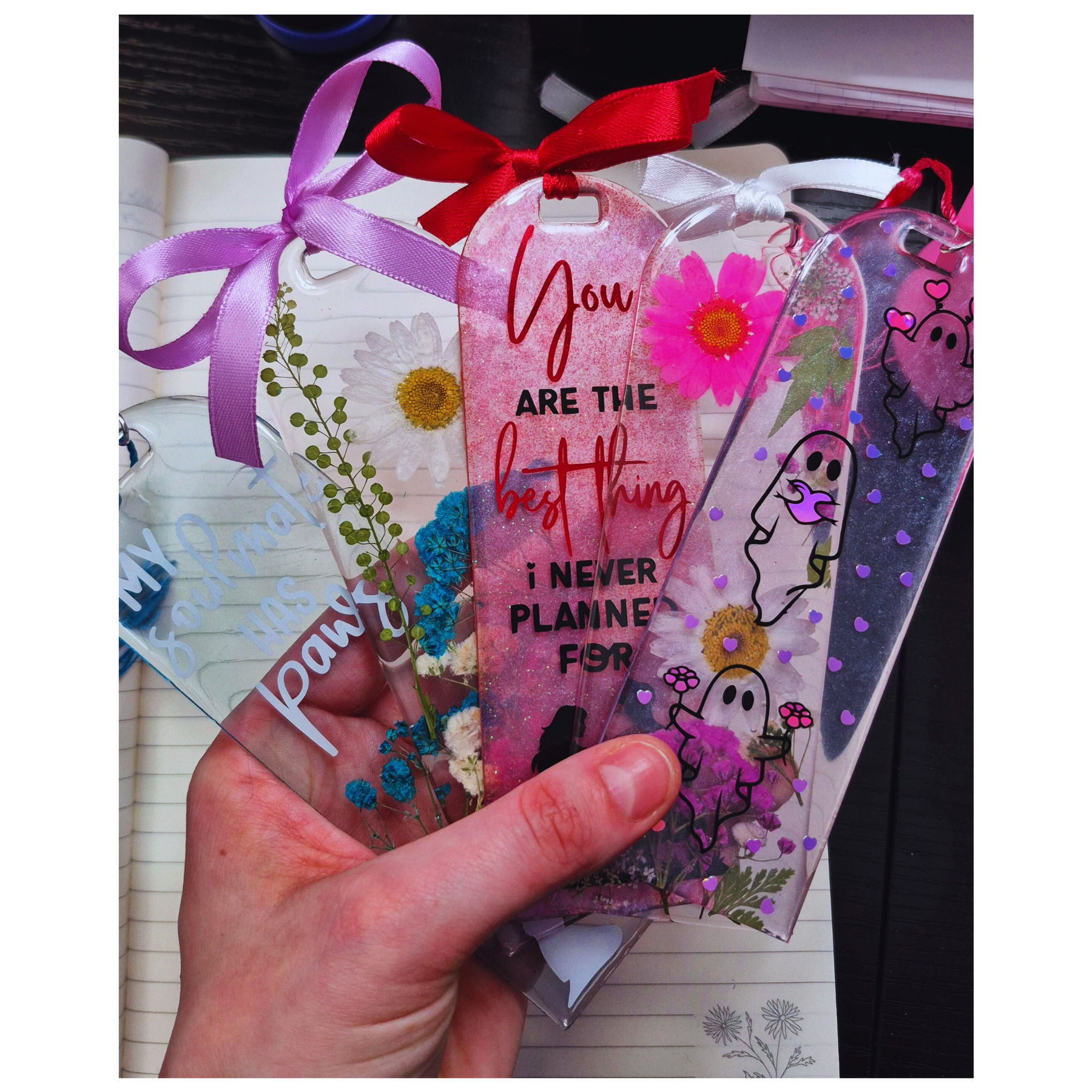 Valentine's Day Resin Bookmarks