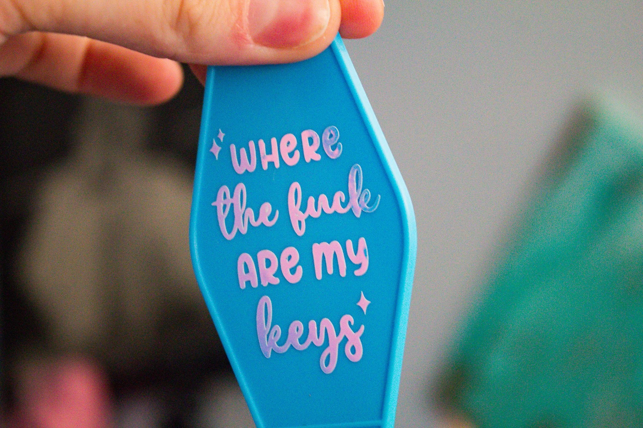 Where the F*ck Are My Keys? Motel Keychain