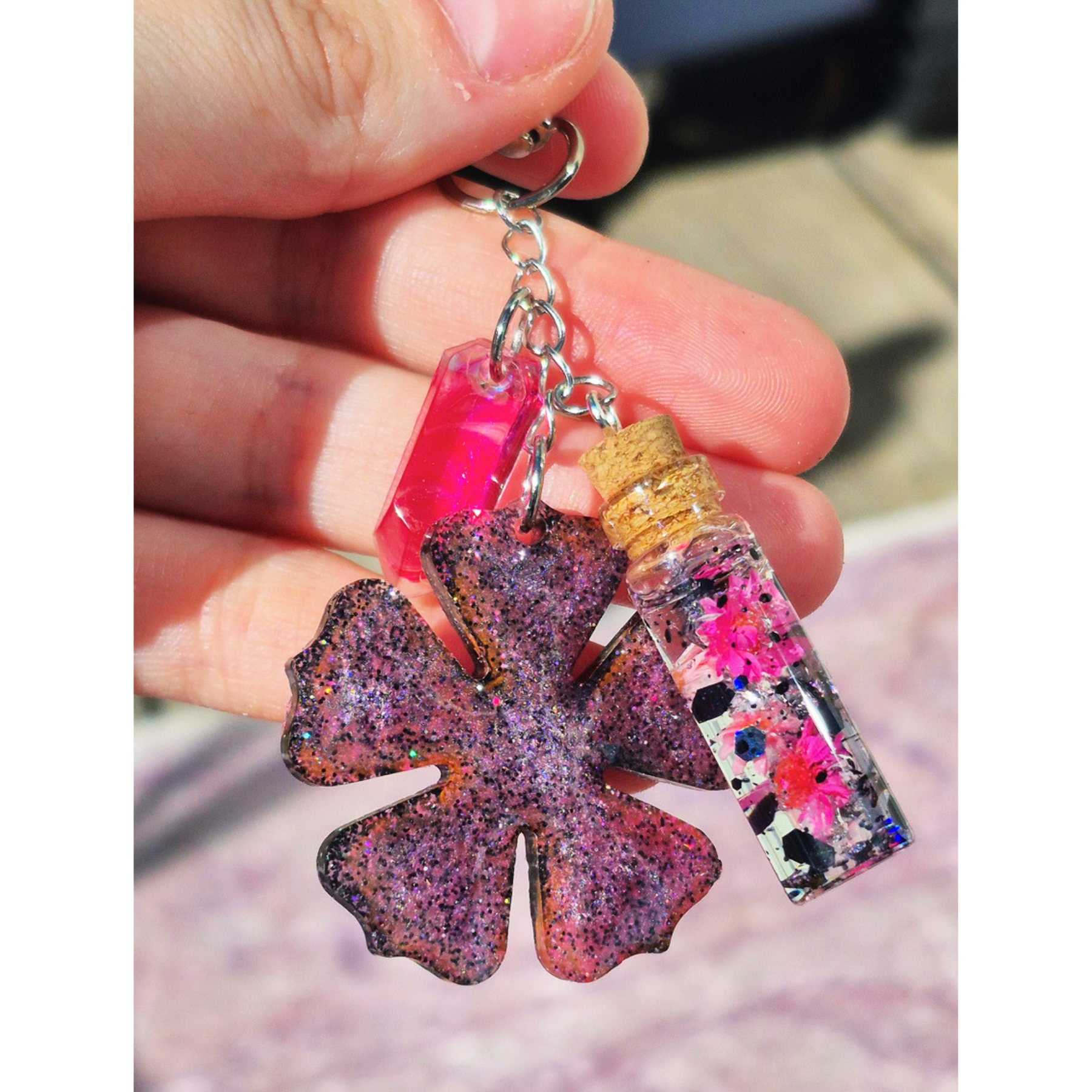Pink Mirage • Potion Bottle Bag Charm • 2.5