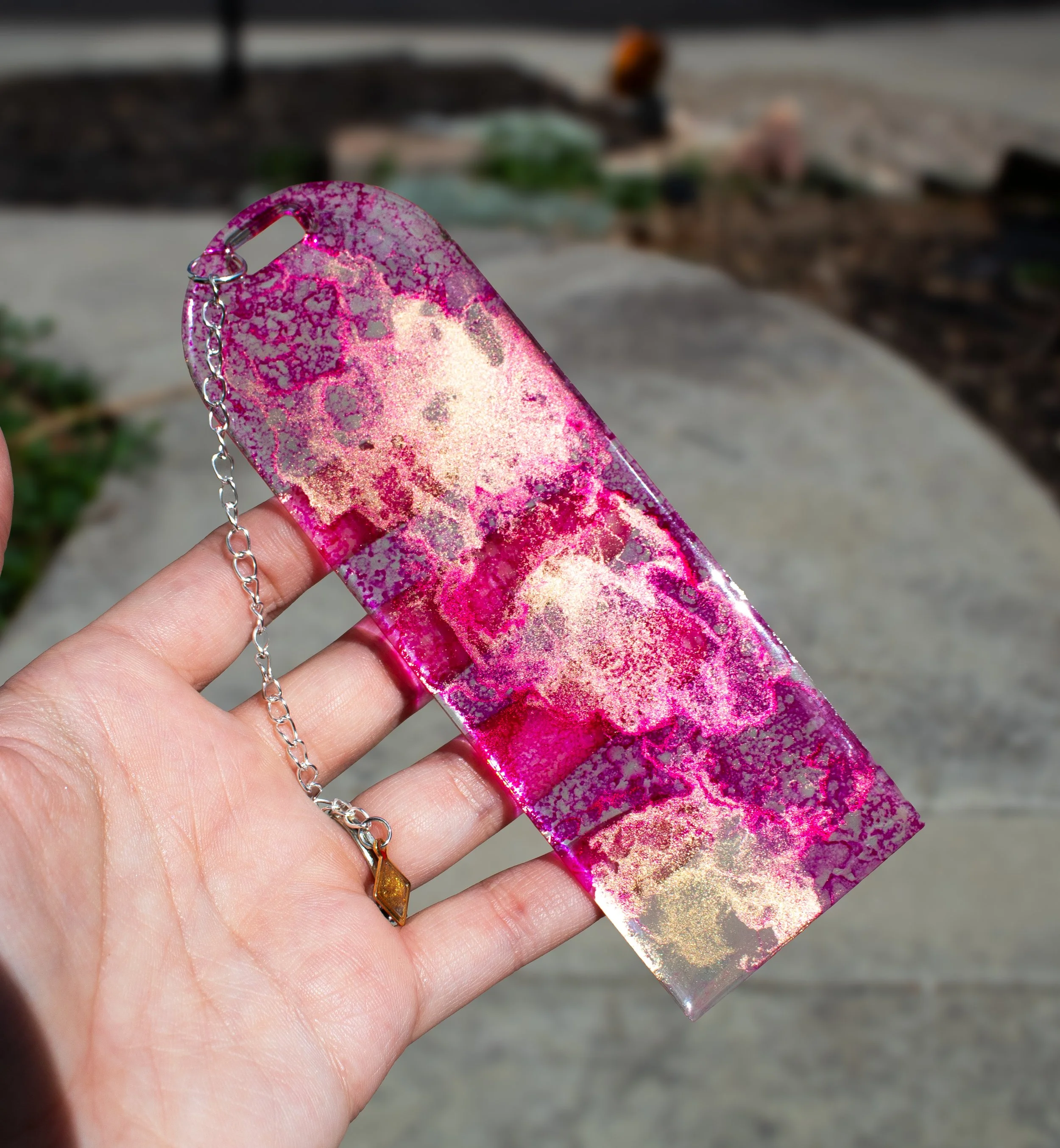 Neon Riot • One-of-a-Kind Resin Bookmark • 2x6"