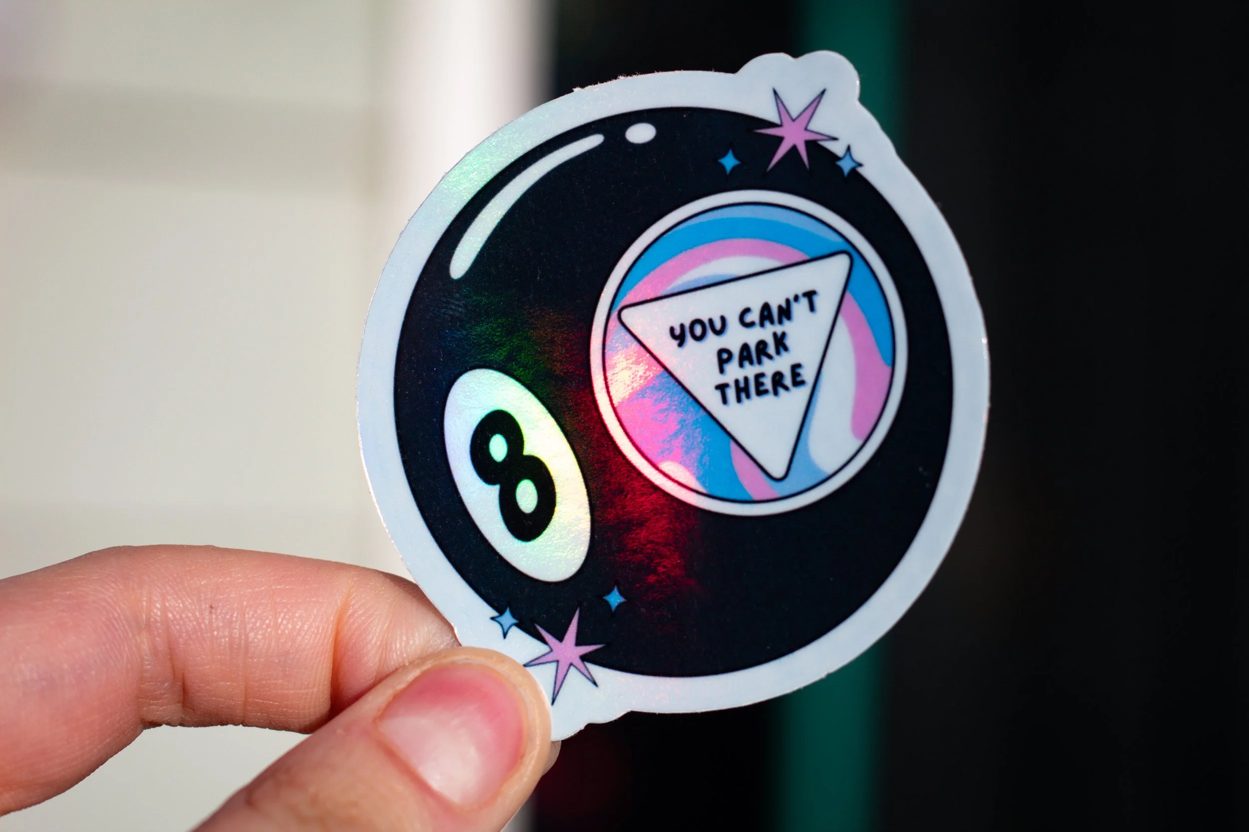 Honest 8 Ball • Holographic Vinyl Sticker • 3
