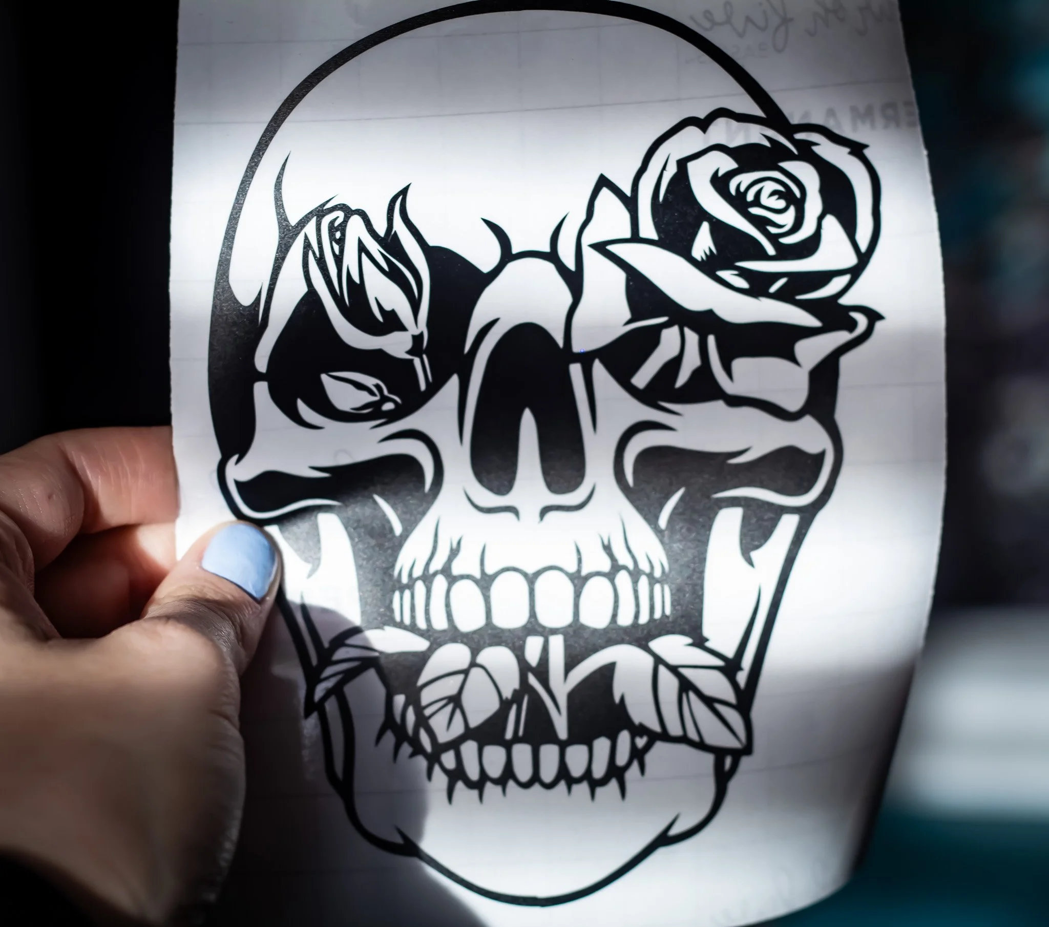 Growth in Darkness • Matte Black Vinyl Decal • 4x6"