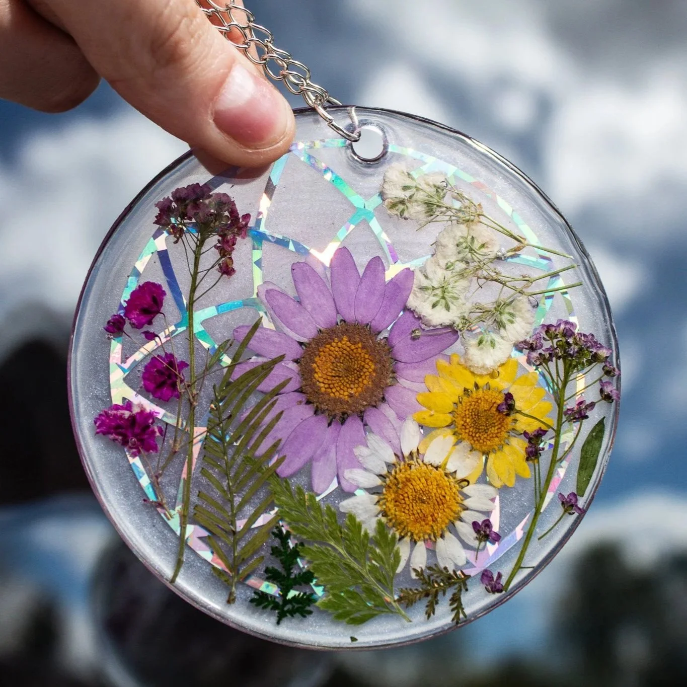 Refracted Daydream • One-of-a-Kind Resin Suncatcher • 3.5