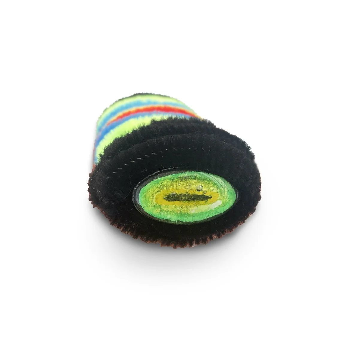 Green Eye Red Stripe "FUZZIE" Lighter Koozie