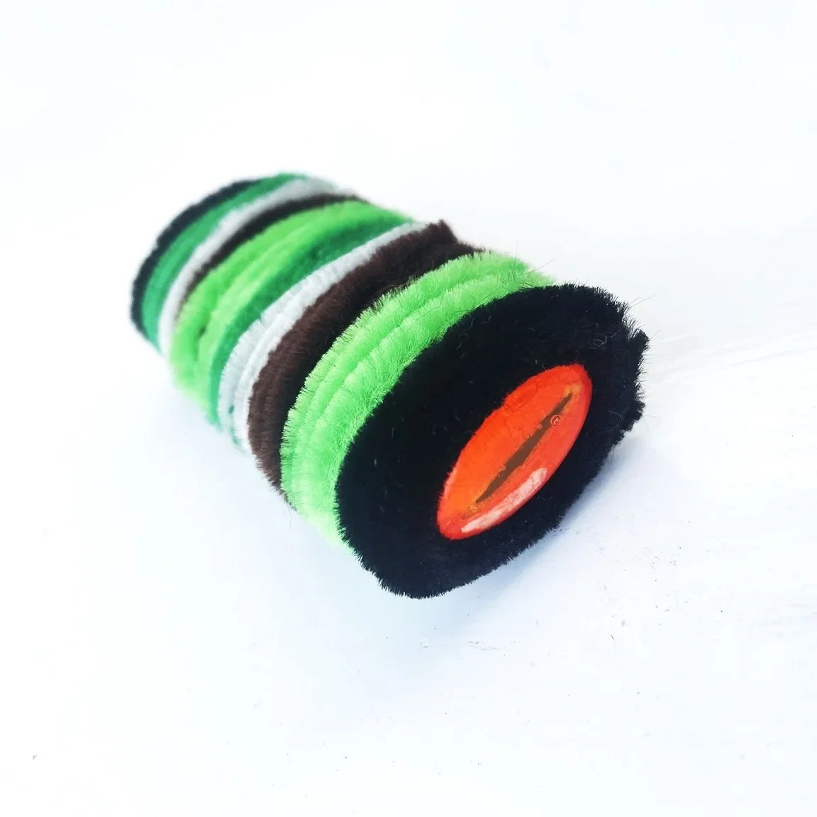 Handmade+Red+EYE+Green+Stripe+%2522FUZZIE%2522+-+Fuzzy+Lighter+Koozie+2.jpg