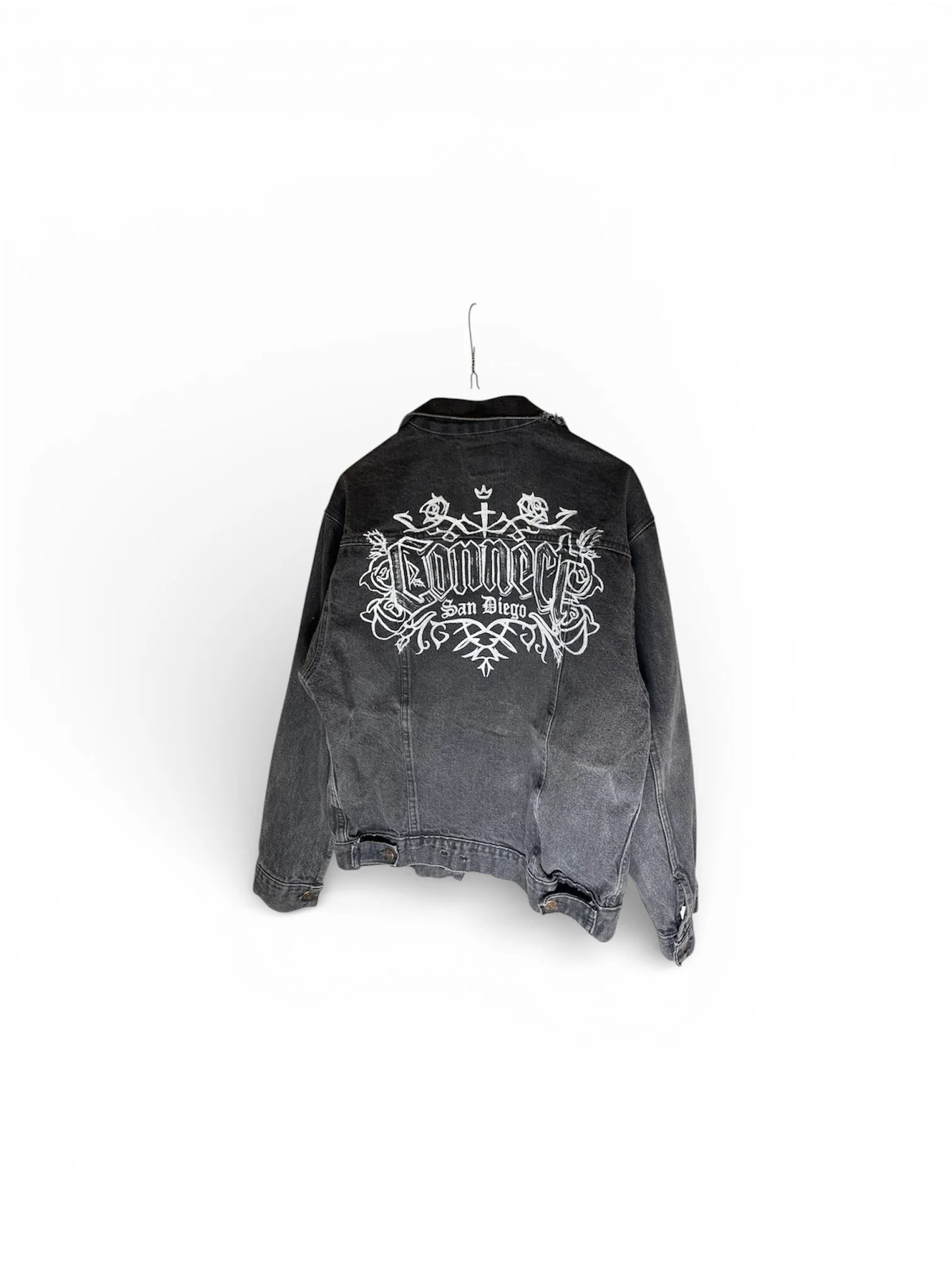 Connect San Diego Vintage Denim Jacket - Hand Painted, Medium