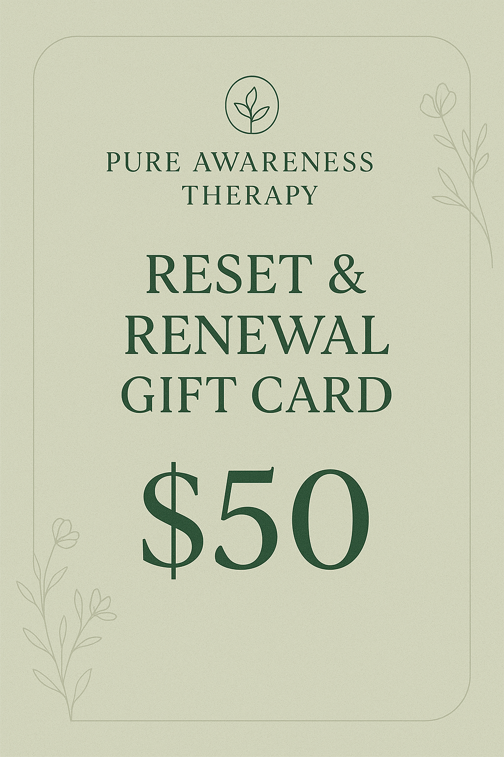 Reset & Renewal Gift Card