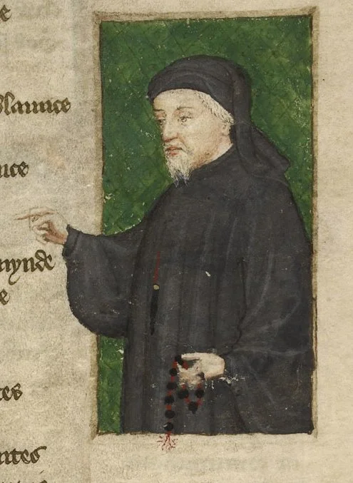 Portrait of Chaucer by Thomas Hoccleve in the Regiment of Princes (1412). Courtesy of Wikimedia Commons