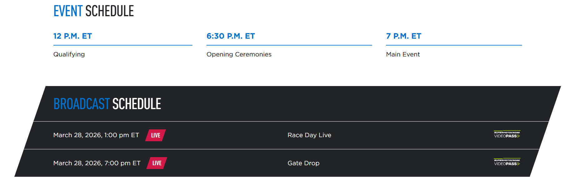 Detroit event schedule