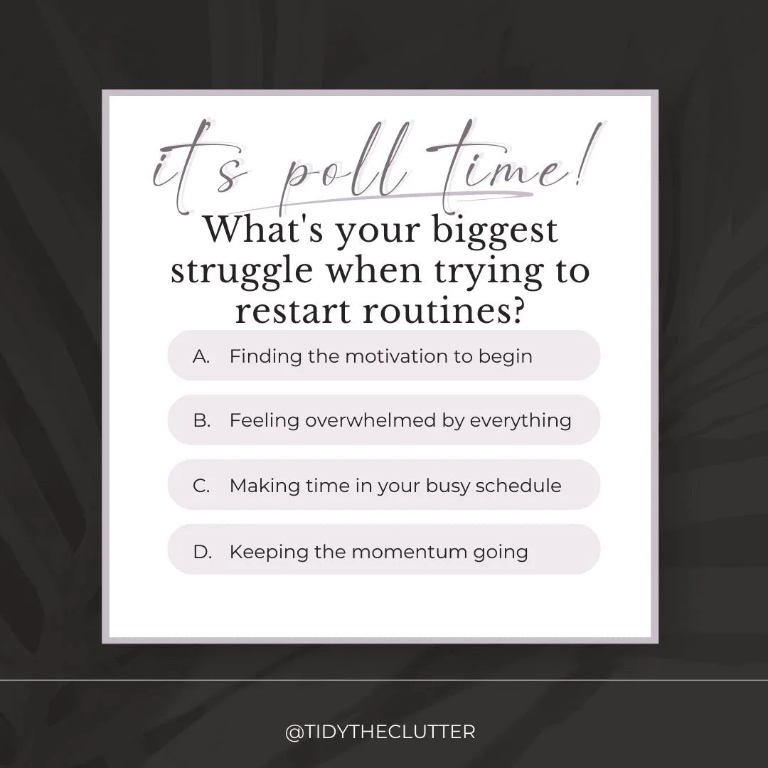 Share your best tip for getting back into routines after they've been disrupted! 

What's the one thing that always helps you reset?

Link in bio &rarr; search '021' 🎮

#momcommunity #familylife #dailyroutines #momhacks #organizationtips #tidyhome #