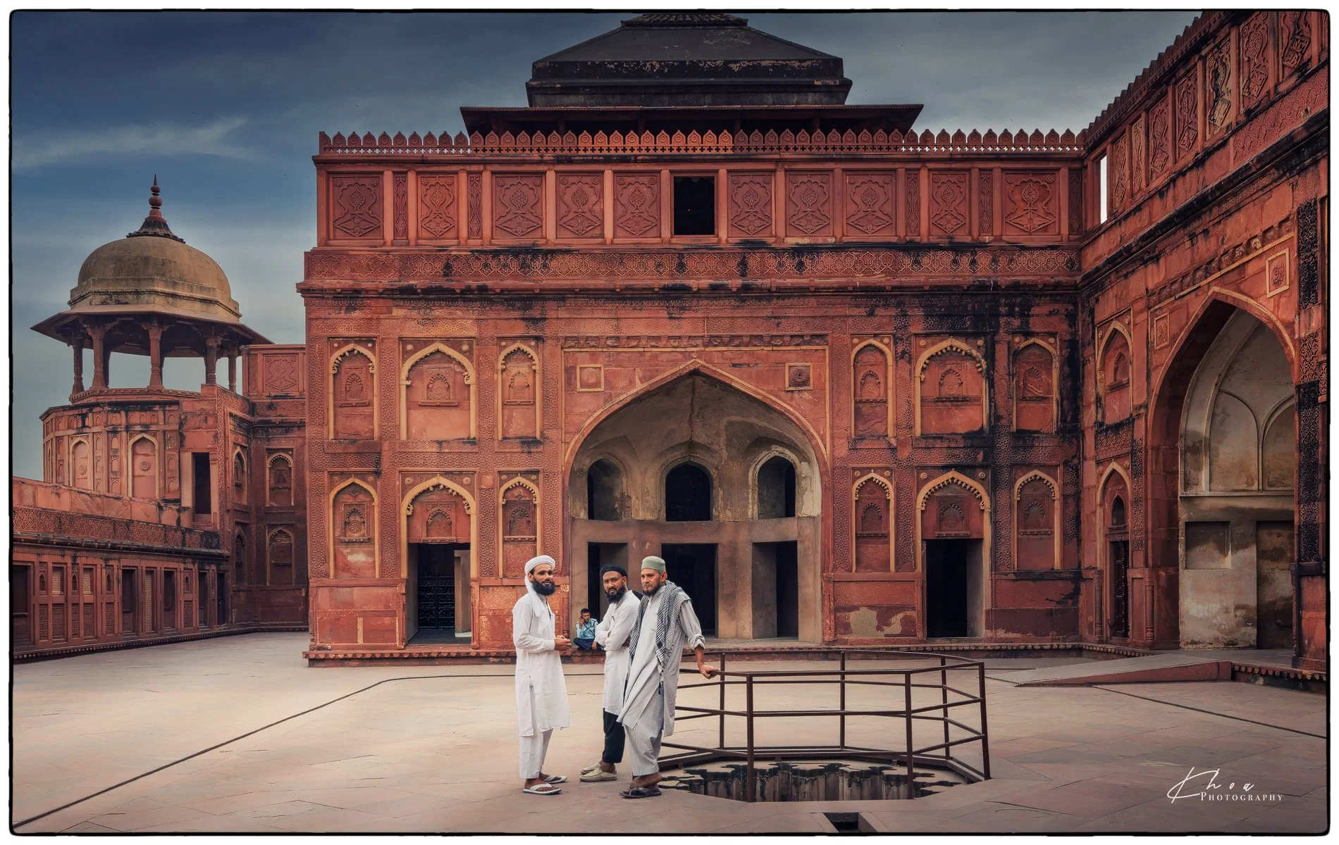 Men on a trip, Agra Fort, India