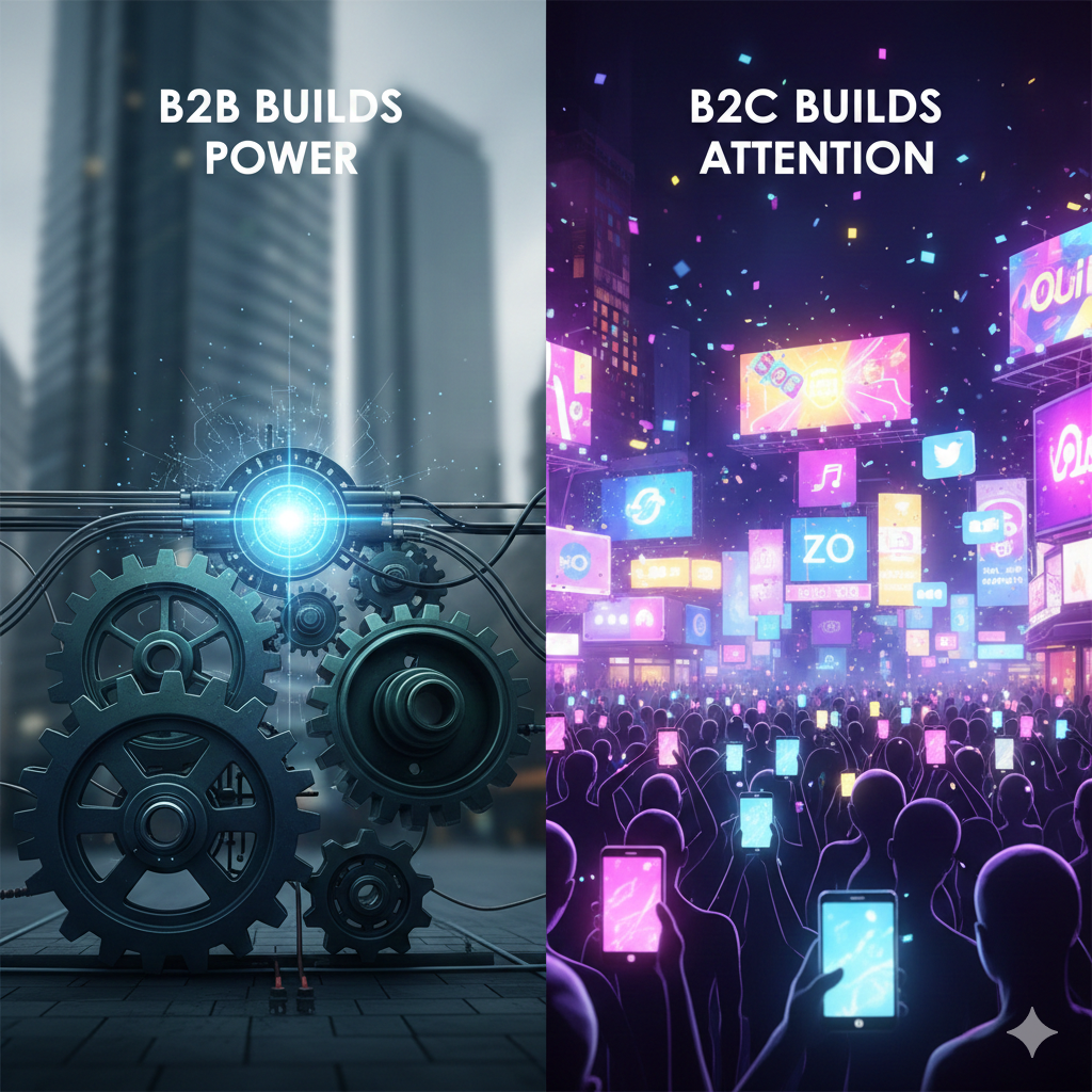 Why B2B Builds Power While B2C Builds Attention