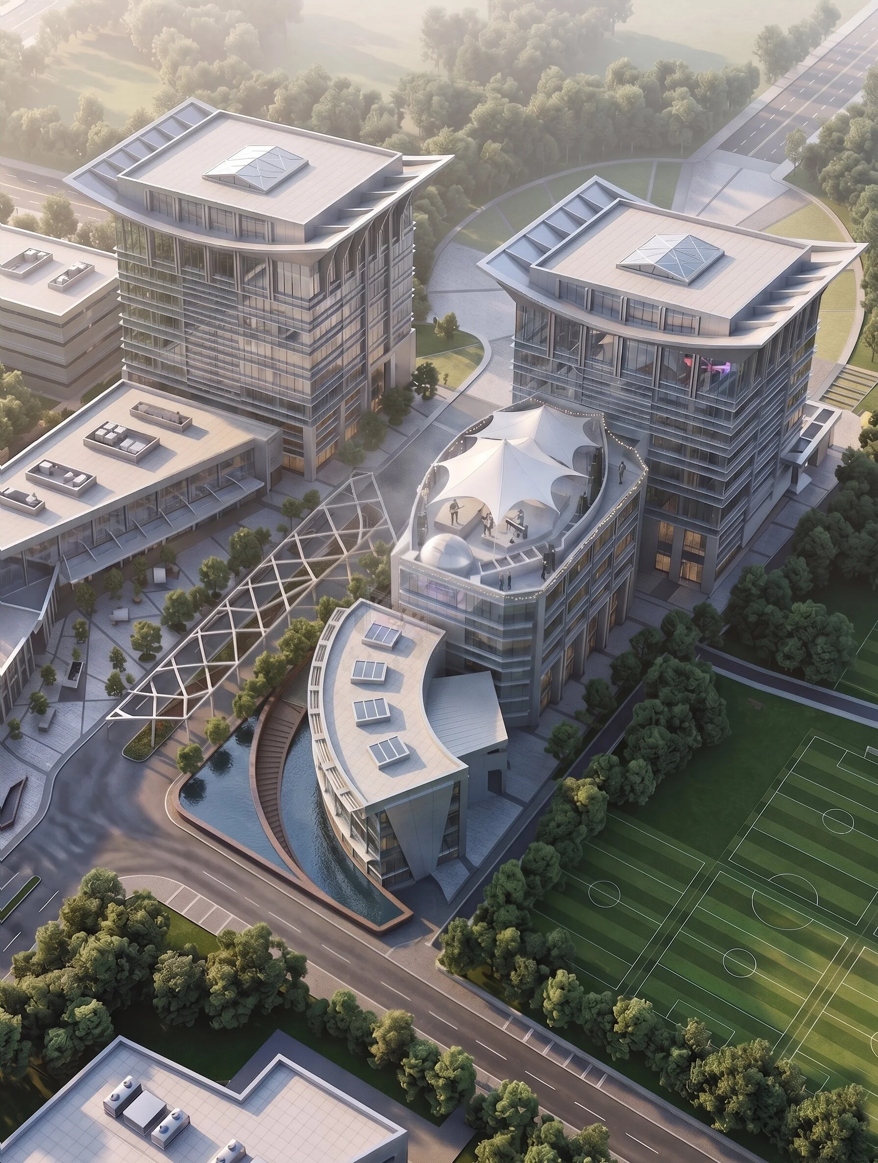 3D render of Atlanta city music hall