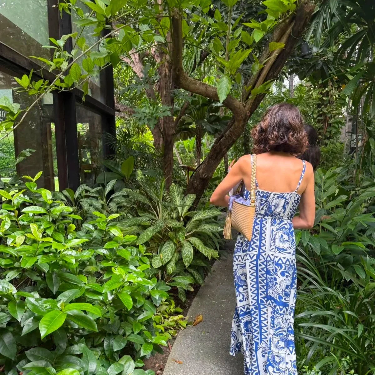 Walking in the garden