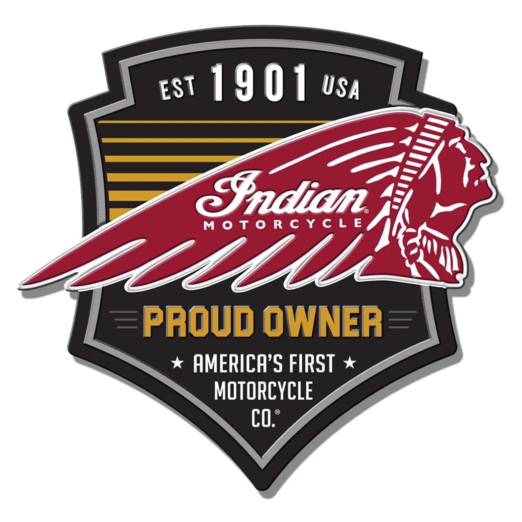 Indian Motorcycle – Die cut-plåtskylt