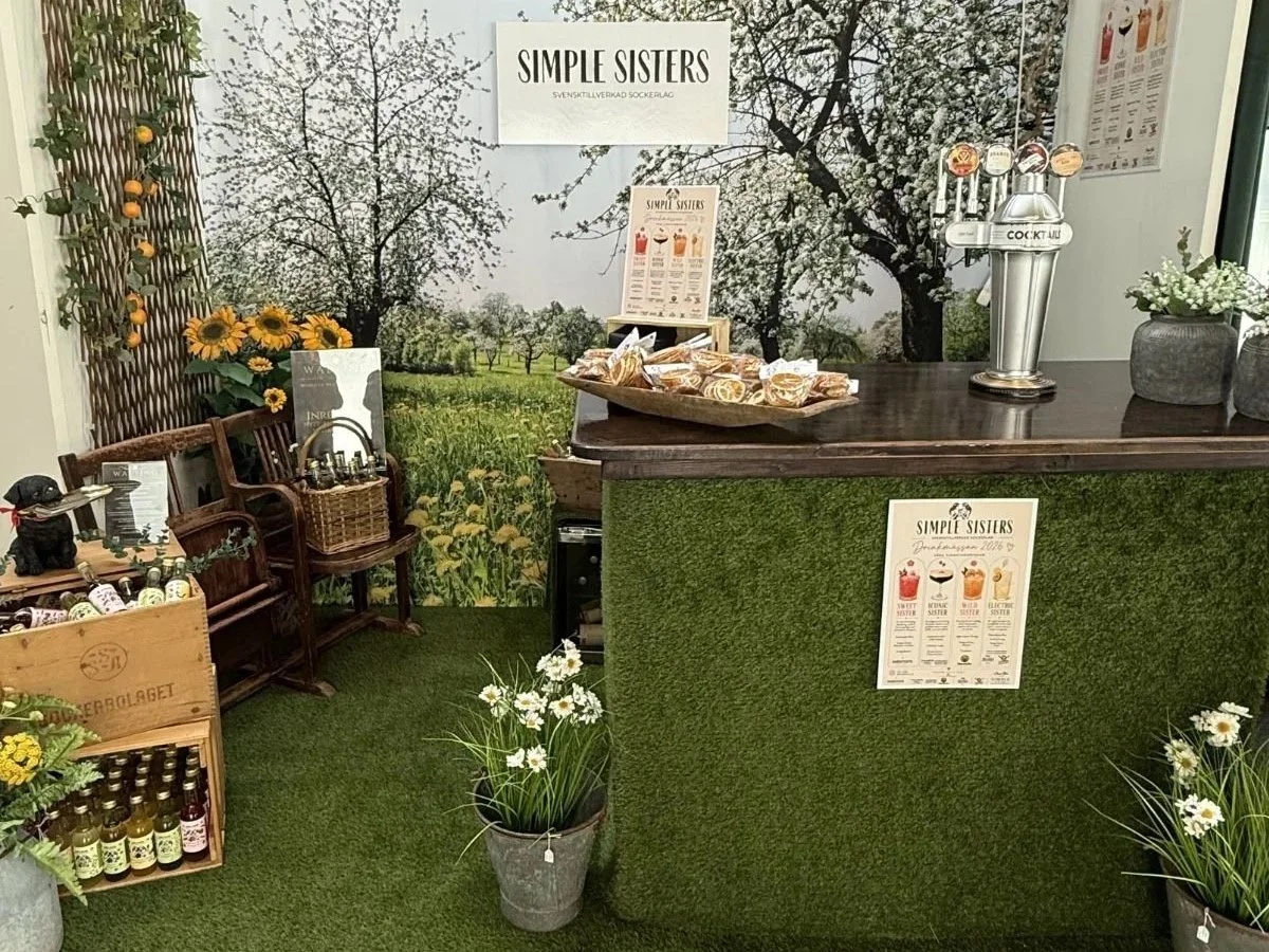 Drinkmässan Göteborg 2026 – färdig monter för Simple Sisters