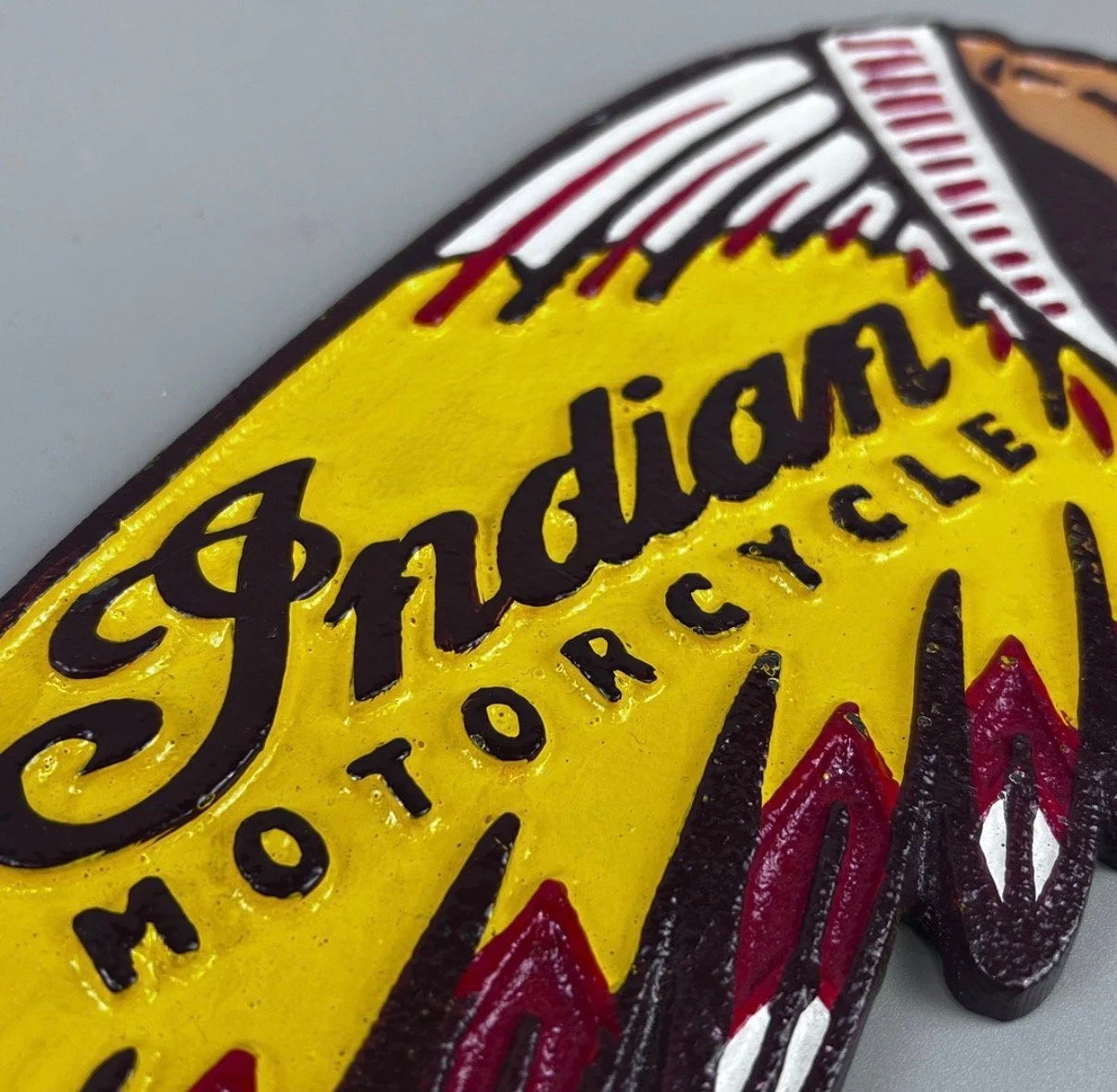 Indian Motorcycle gjutjärnsskylt retro motorcykel emblem
