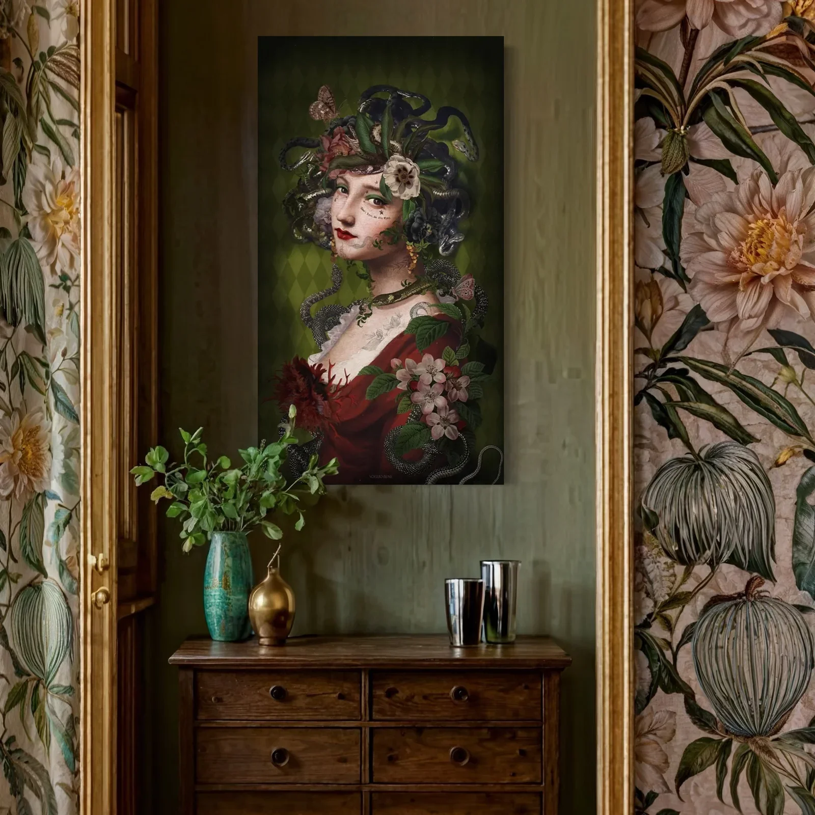 Väggtextil Medusa – 77x137 cm Sammet