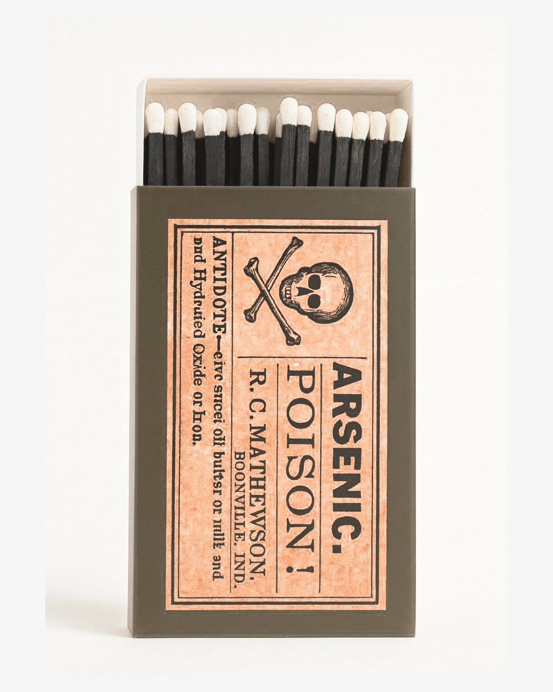 Tändstickor Arsenic Poison i vintageinspirerad ask