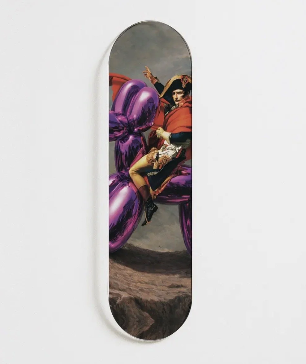 plexiglas skateboard lampa med grafiskt motiv monterad på vägg