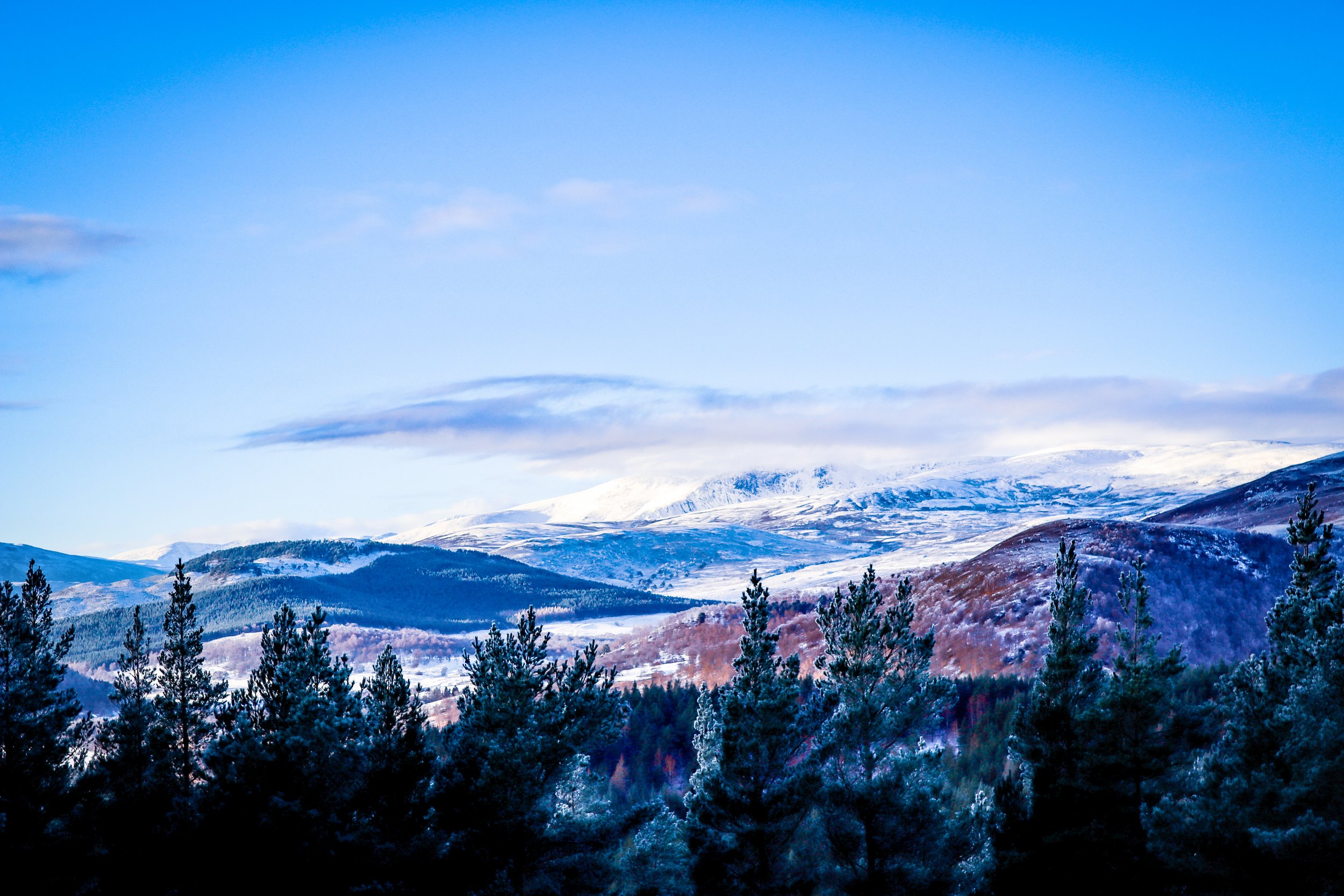 A winter view of the Cairngorms
