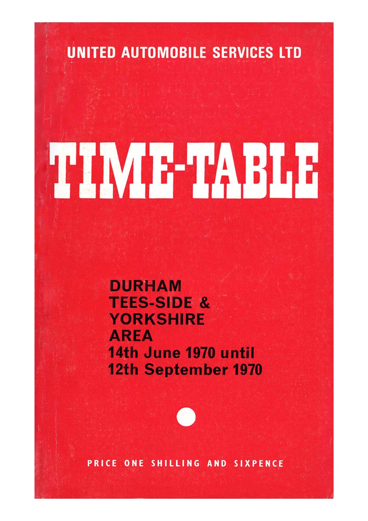 United Timetable 1970