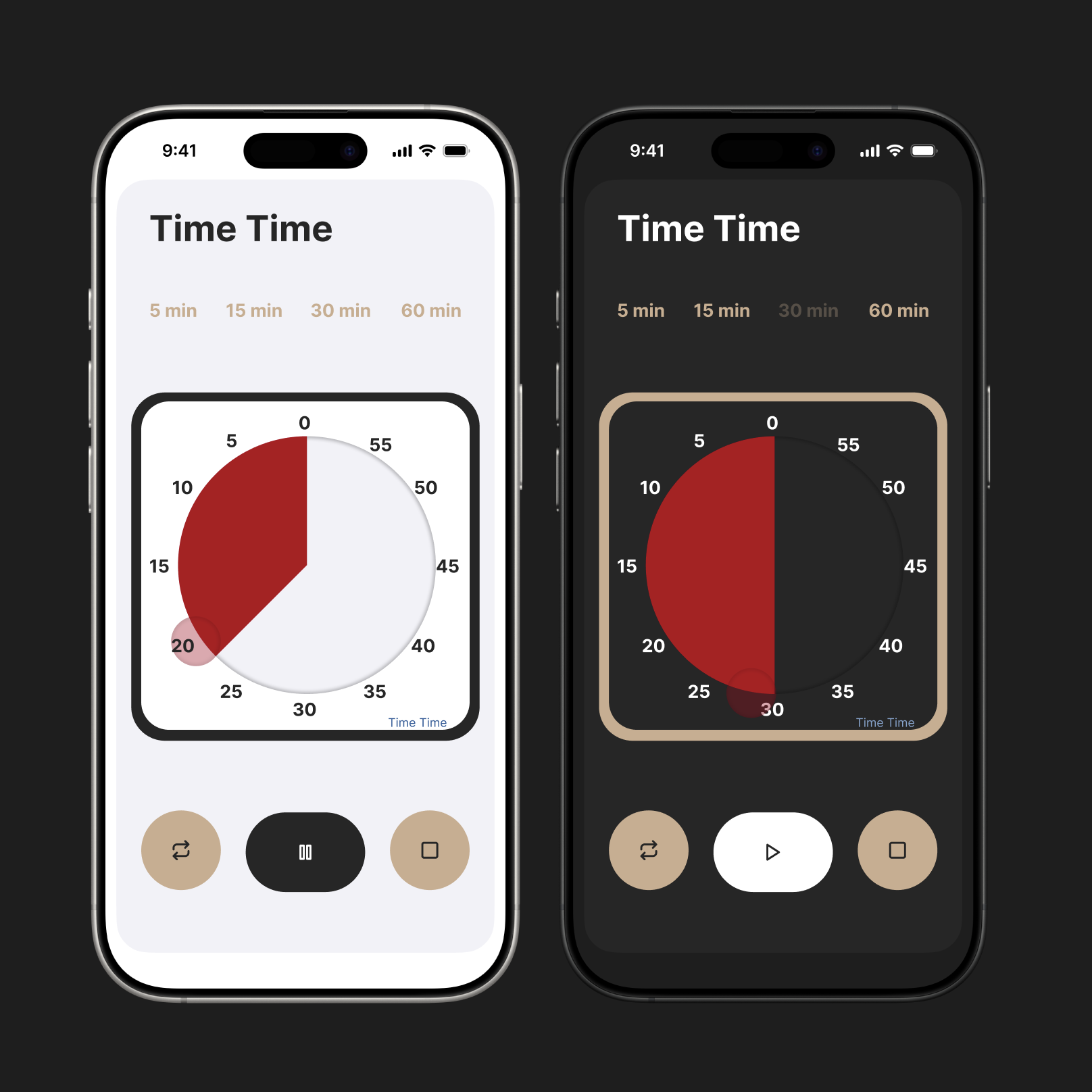 Web Design - Figma - Tactile timer app