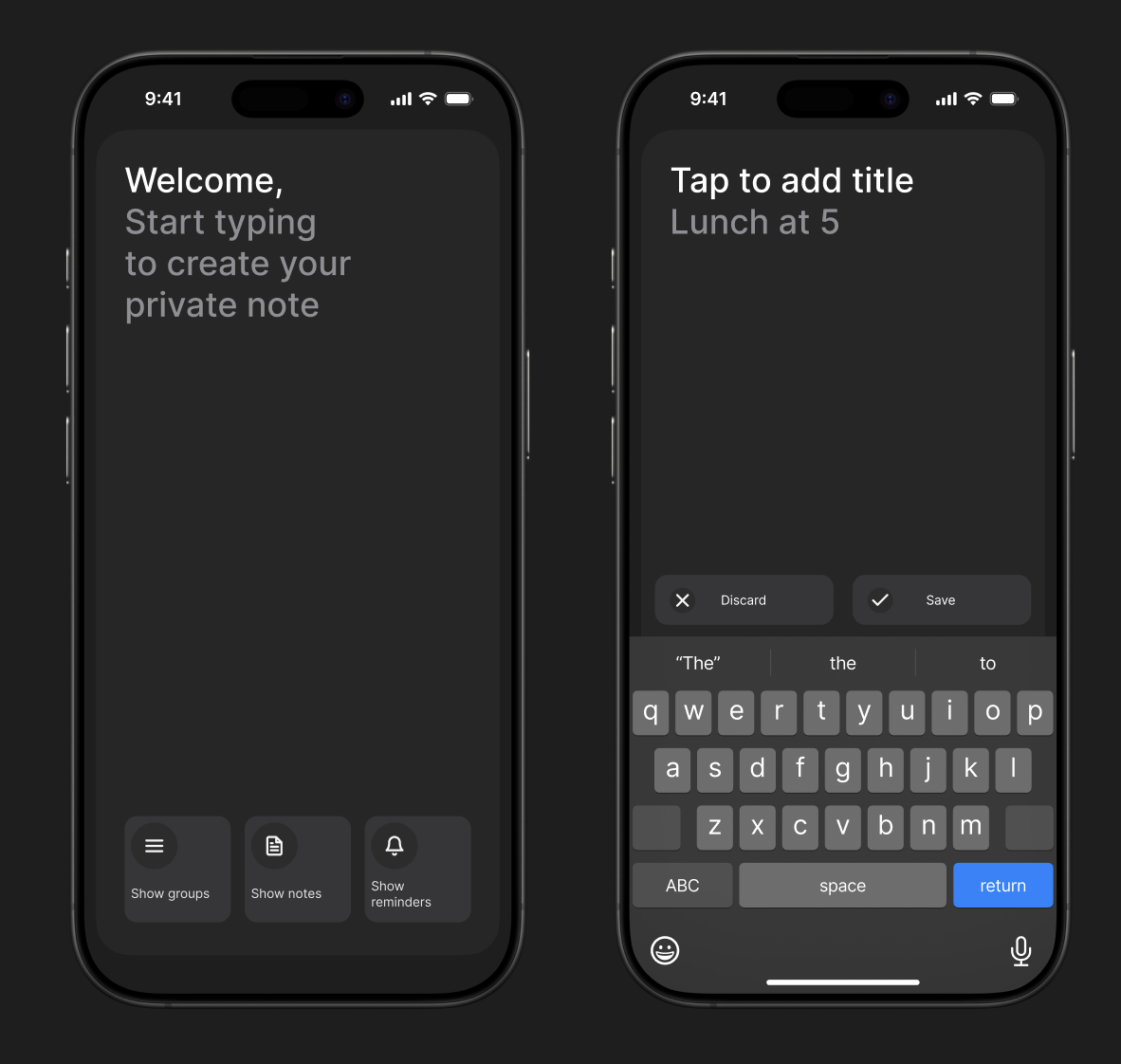 Web Design - Figma - Notes app with automatic AI reminders