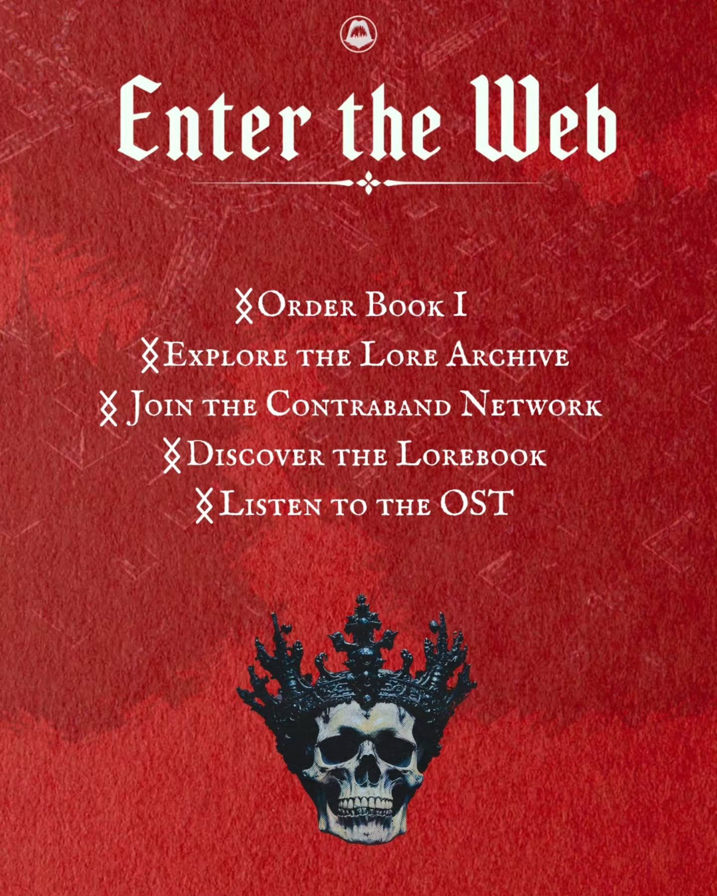 🕷𝔼ℕ𝕋𝔼ℝ 𝕋ℍ𝔼 𝕎𝔼𝔹🕷

WHAT YOU'LL FIND ON THE WEBSITE

❖ Worldbuilding &amp; city lore
❖ Lorebooks &amp; found documents
❖ Character dossiers &amp; soundbites
❖ Original soundtrack tracks
❖ Artwork galleries
❖ Exclusive extras from across the wo