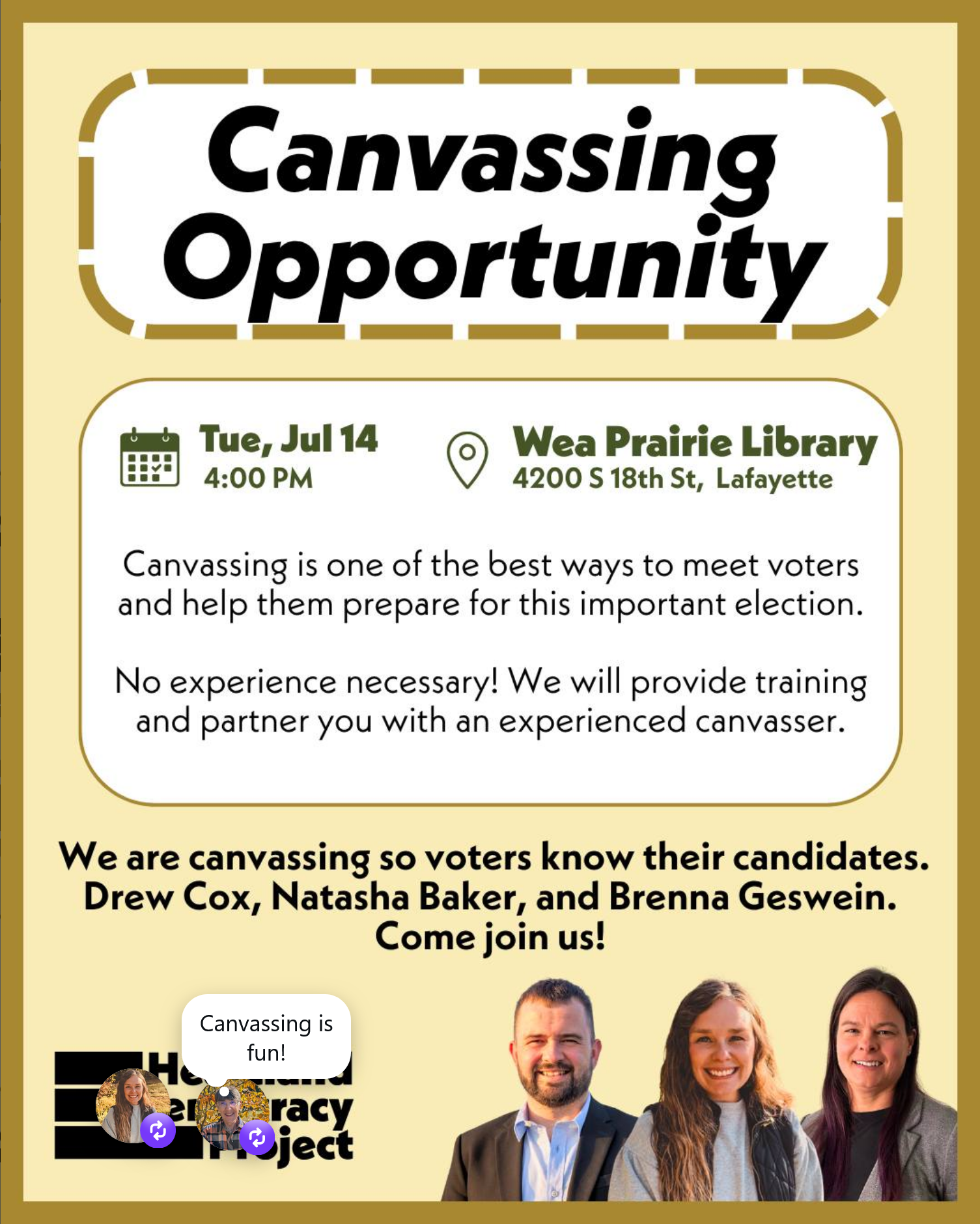 Canvassing Wea Again!!