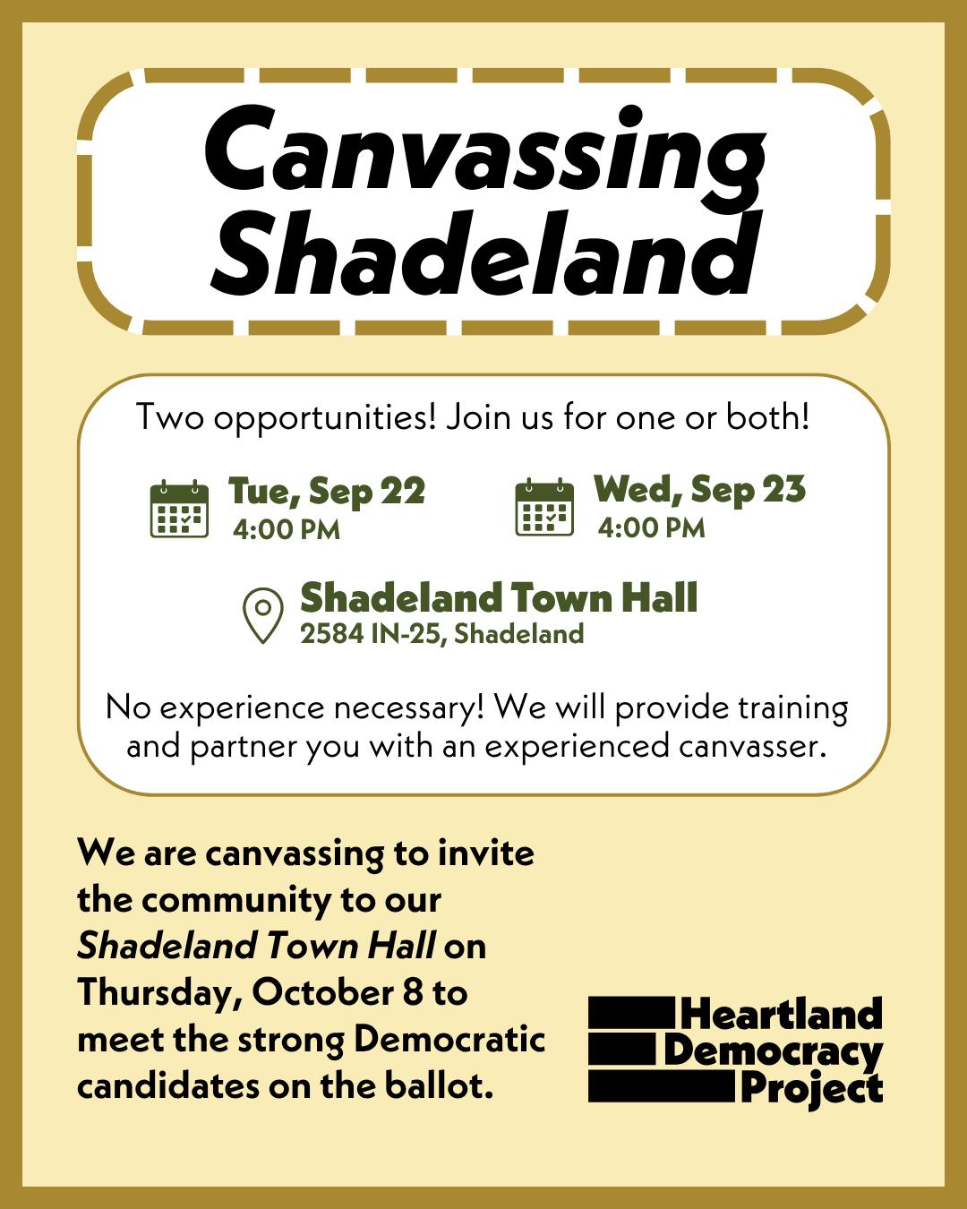 Canvassing Shadeland
